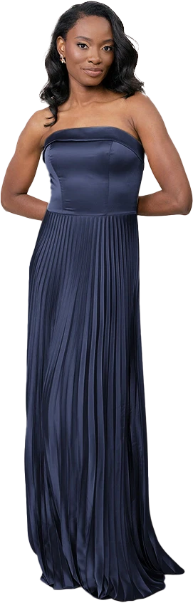 Saylor Satin Pleated Dress | Made To Order - Image 74