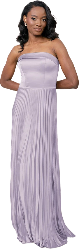 Saylor Satin Pleated Dress | Made To Order - Image 75