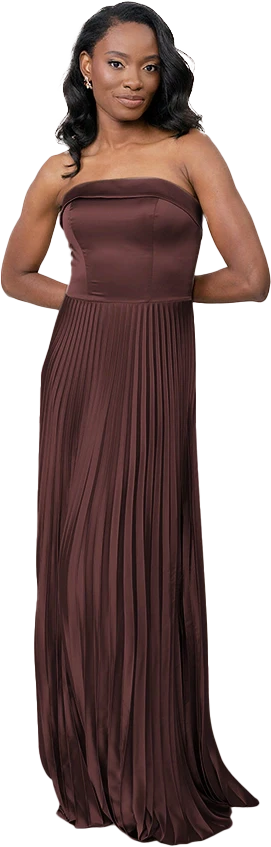 Saylor Satin Pleated Dress | Made To Order - Image 77