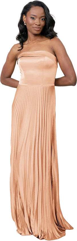 Saylor Satin Pleated Dress | Made To Order - Image 82
