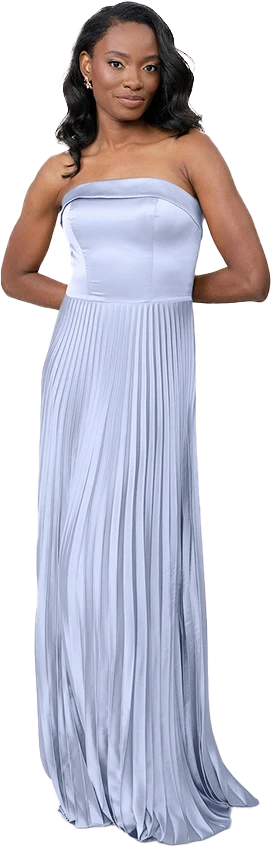 Saylor Satin Pleated Dress | Made To Order - Image 83