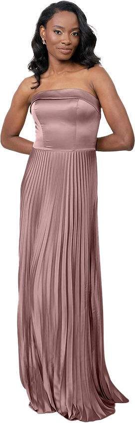 Saylor Satin Pleated Dress | Made To Order - Image 86