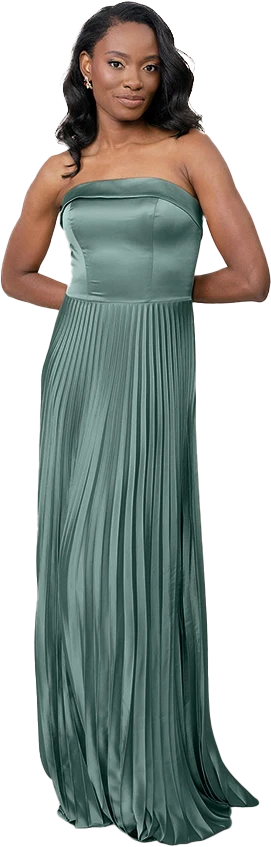 Saylor Satin Pleated Dress | Made To Order - Image 87