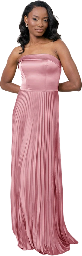 Saylor Satin Pleated Dress | Made To Order - Image 88