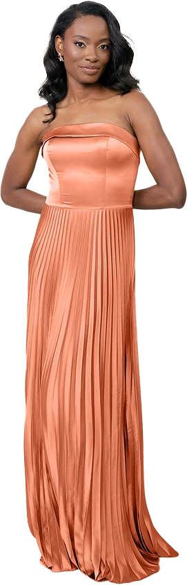 Saylor Satin Pleated Dress | Made To Order - Image 93
