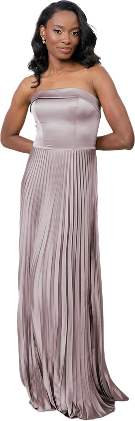 Saylor Satin Pleated Dress | Made To Order - Image 94