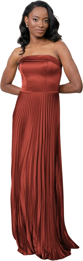 Saylor Satin Pleated Dress | Made To Order - Image 95