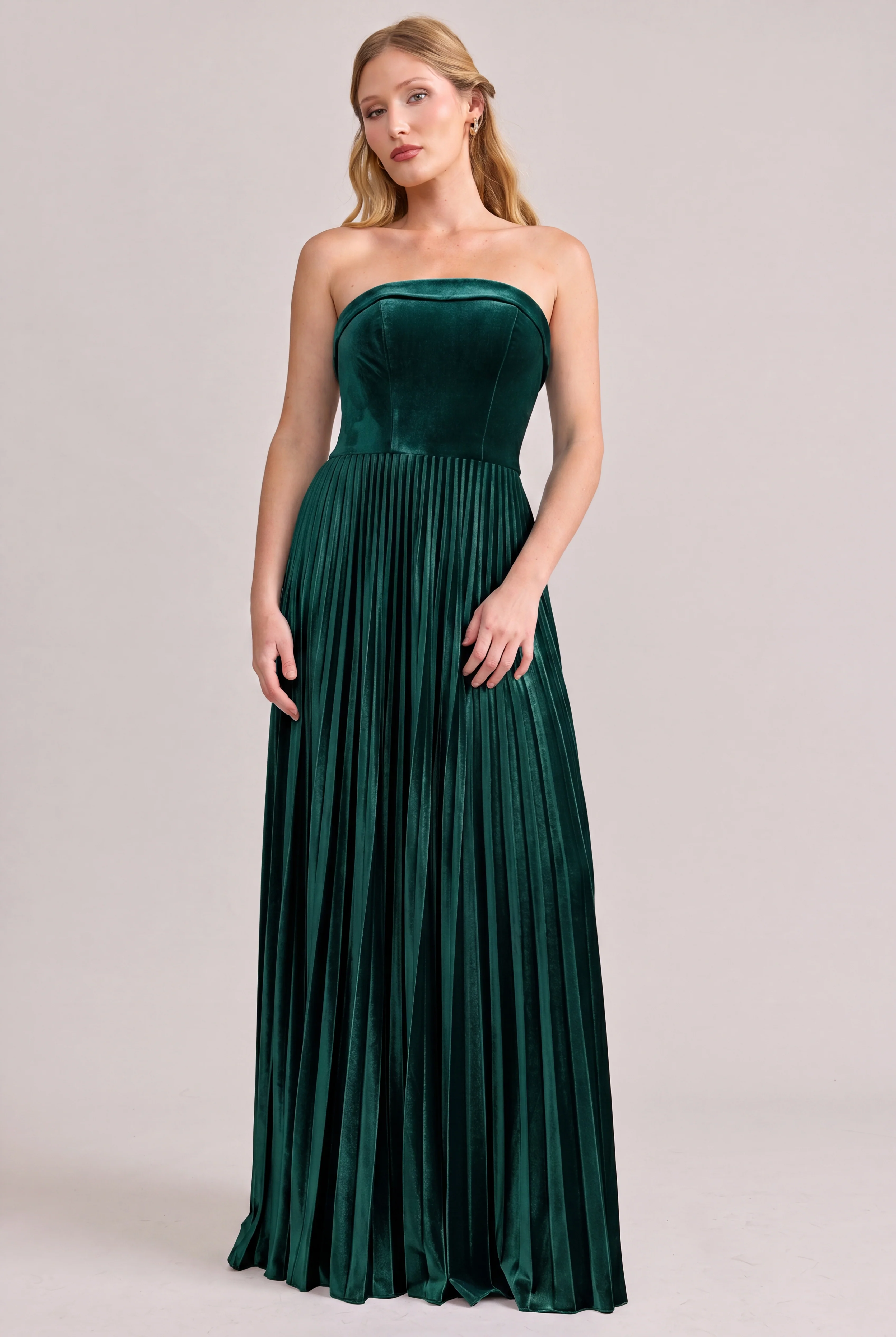 Saylor Velvet Pleated Dress | Made To Order
