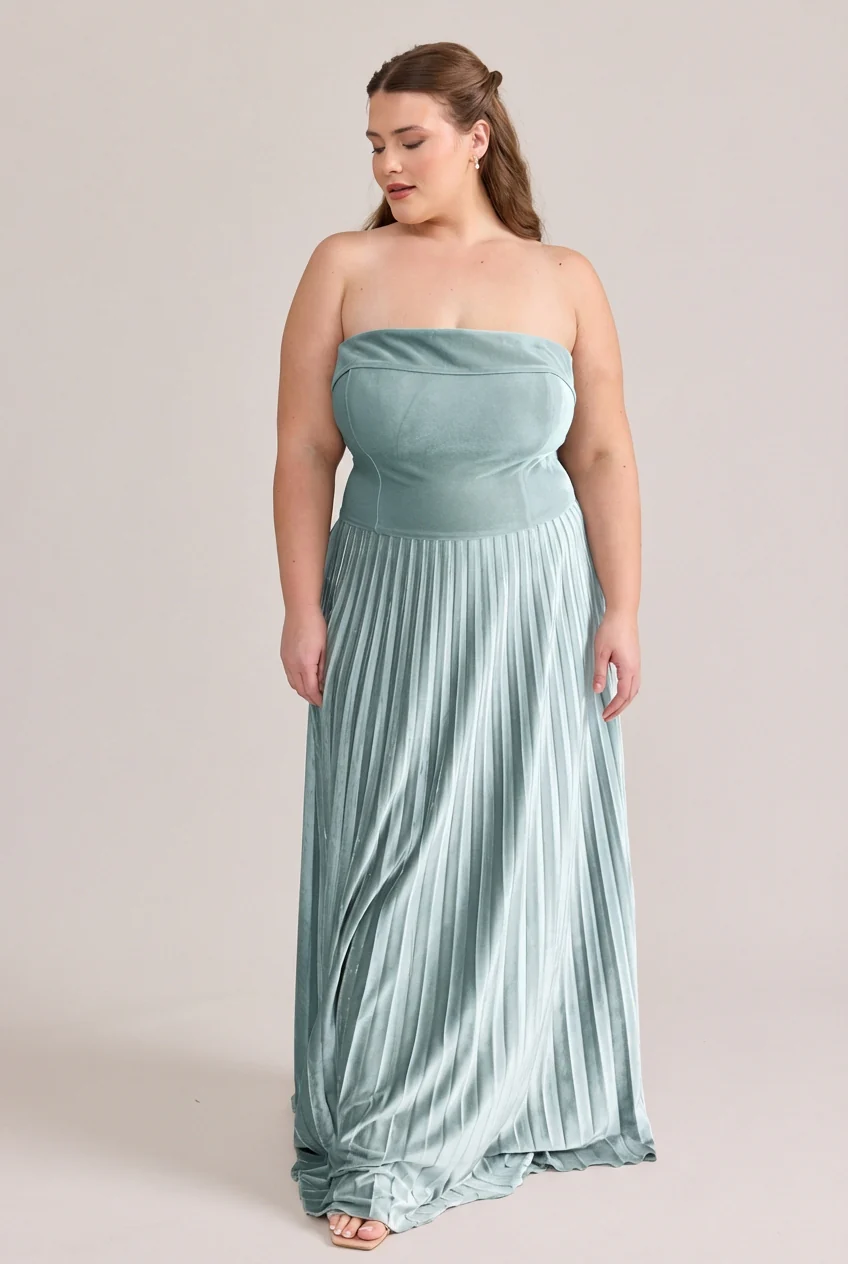 Saylor Velvet Pleated Dress | Made To Order - Image 10