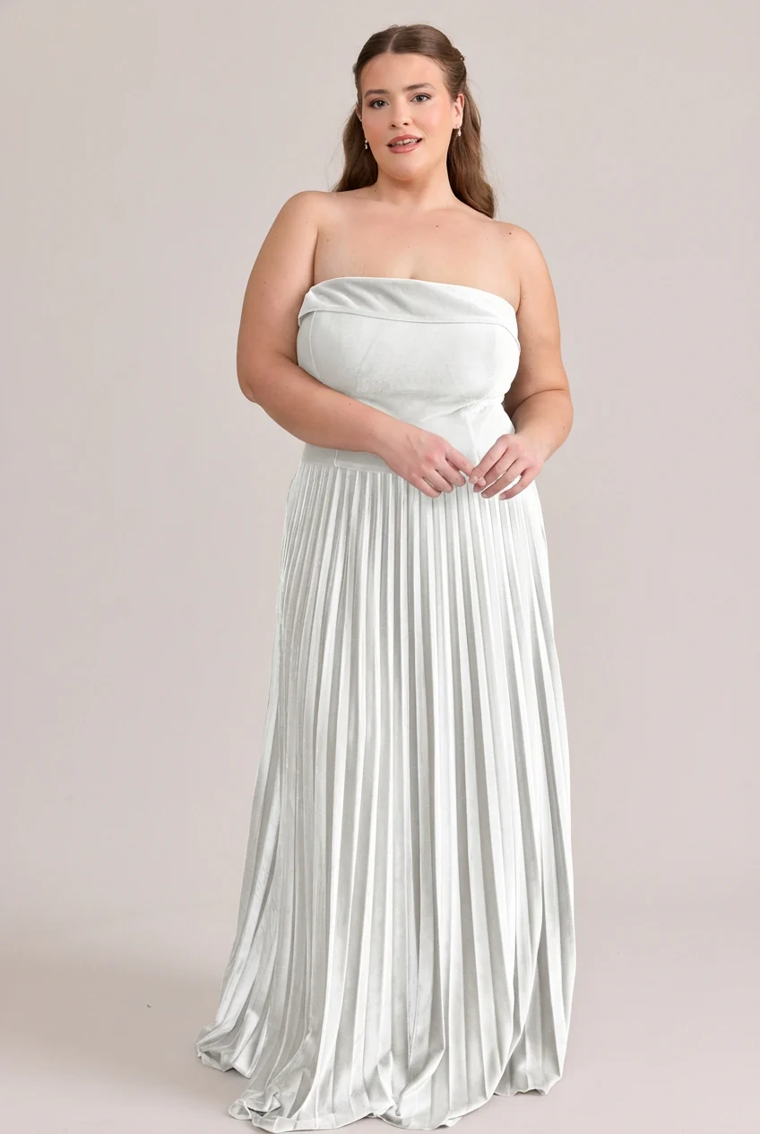 Saylor Velvet Pleated Dress | Made To Order - Image 13