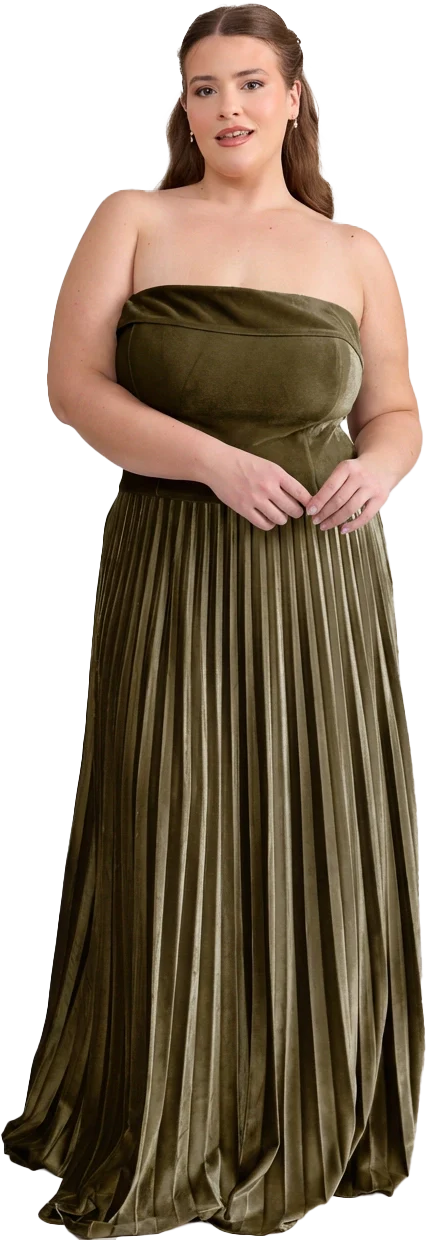 Saylor Velvet Pleated Dress | Made To Order - Image 16