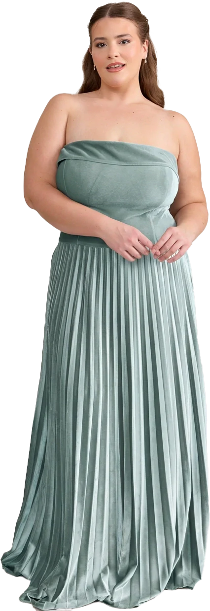 Saylor Velvet Pleated Dress | Made To Order - Image 17