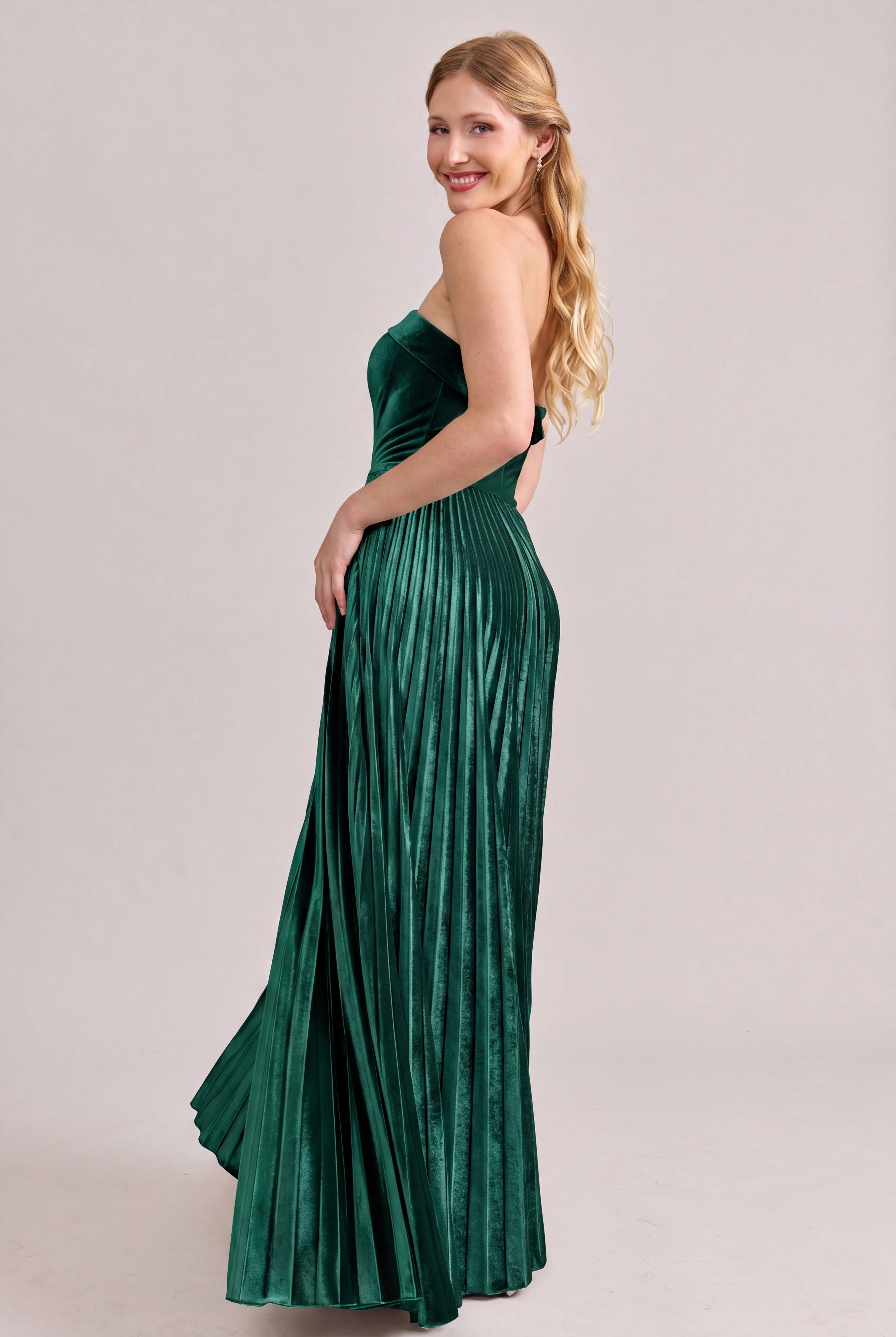 Saylor Velvet Pleated Dress | Made To Order - Image 2