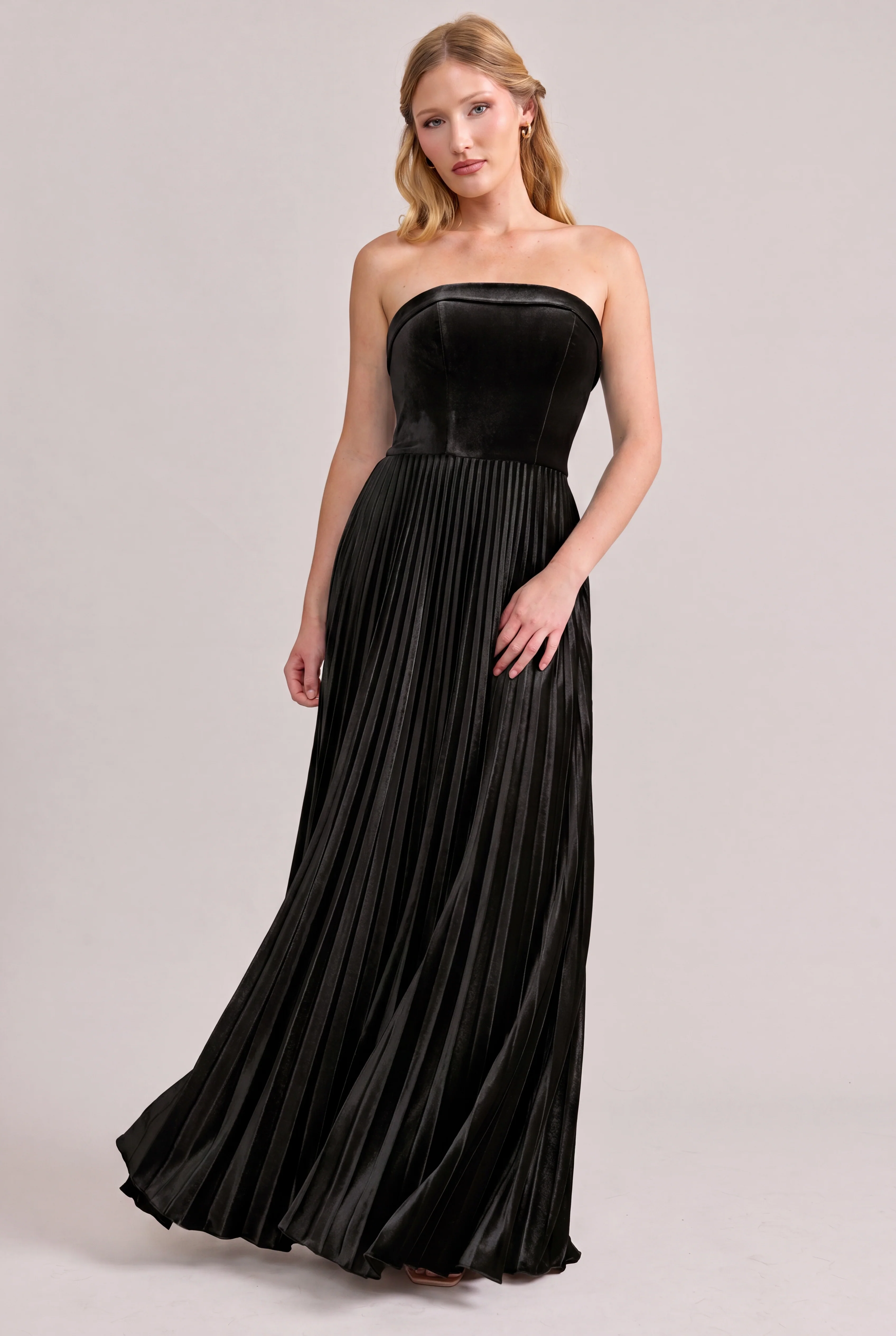 Saylor Velvet Pleated Dress | Made To Order - Image 23