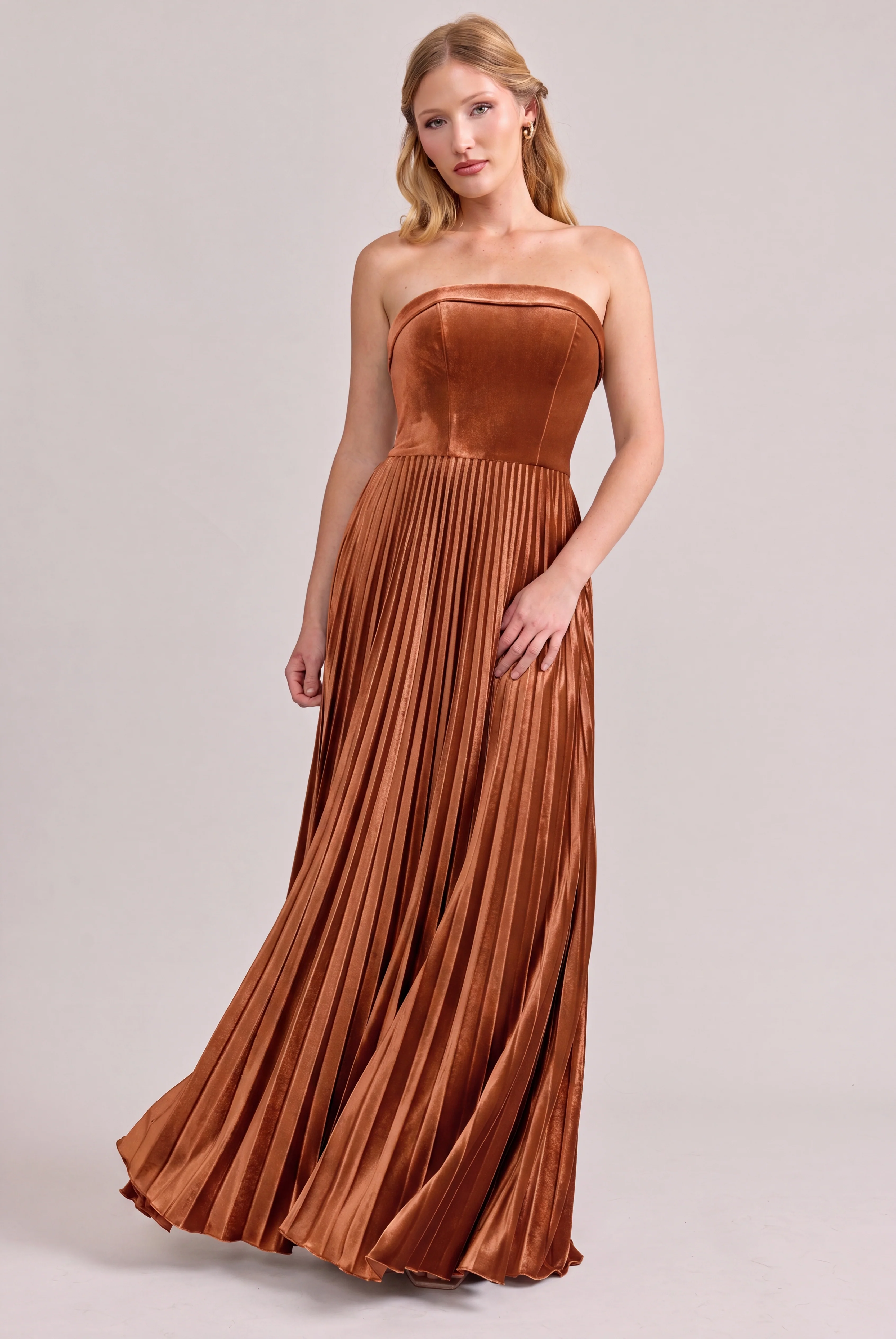 Saylor Velvet Pleated Dress | Made To Order - Image 24