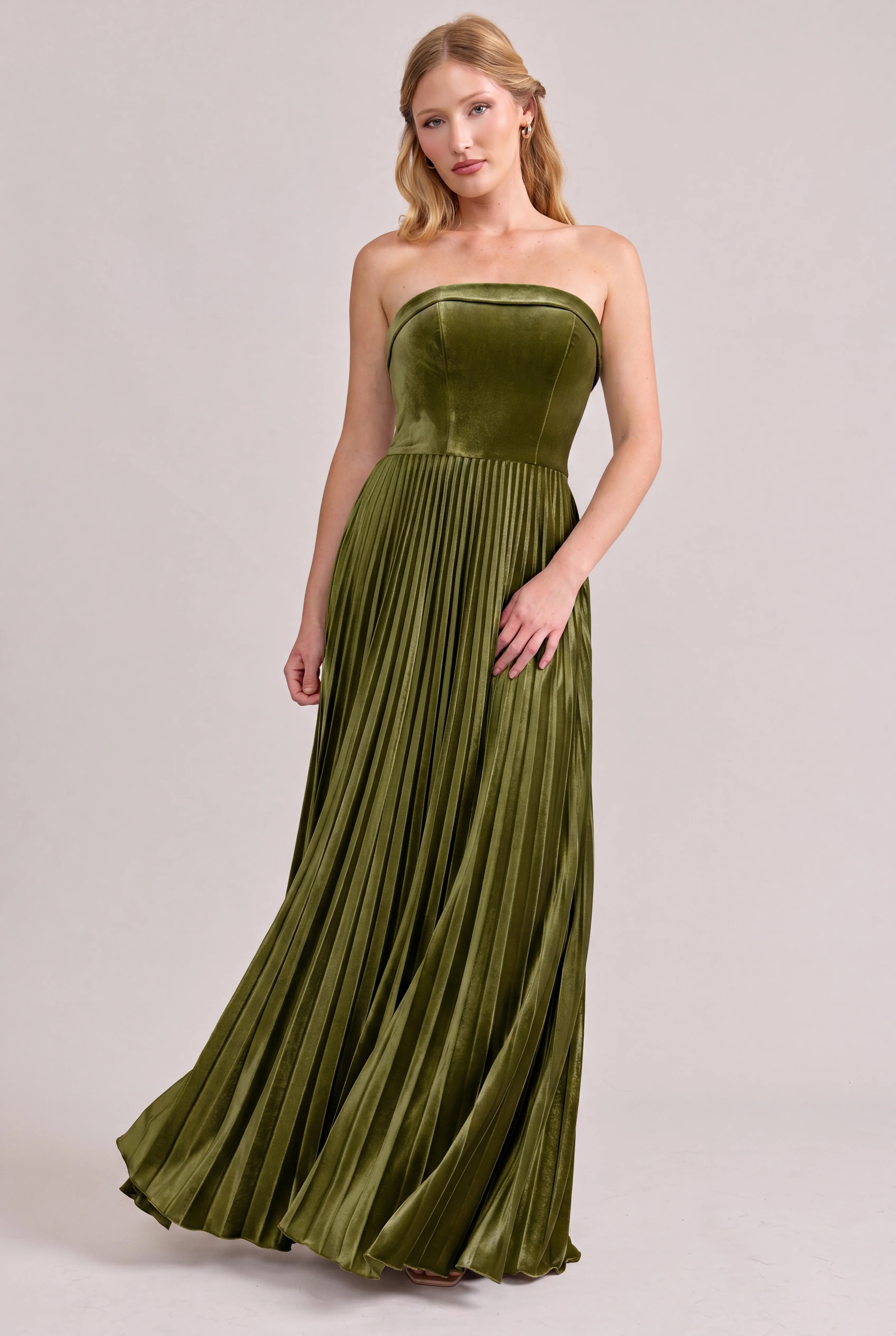 Saylor Velvet Pleated Dress | Made To Order - Image 29