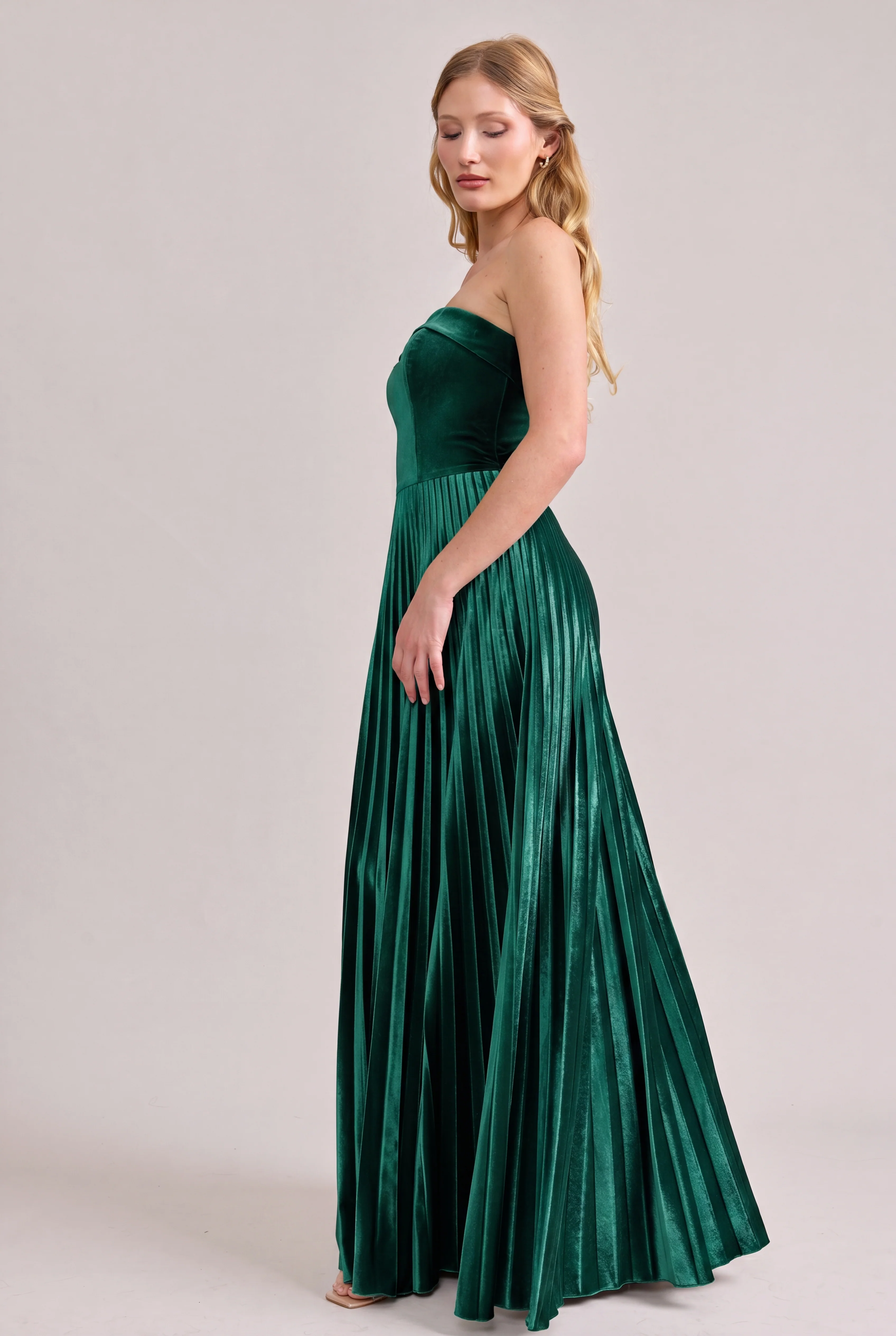 Saylor Velvet Pleated Dress | Made To Order - Image 3