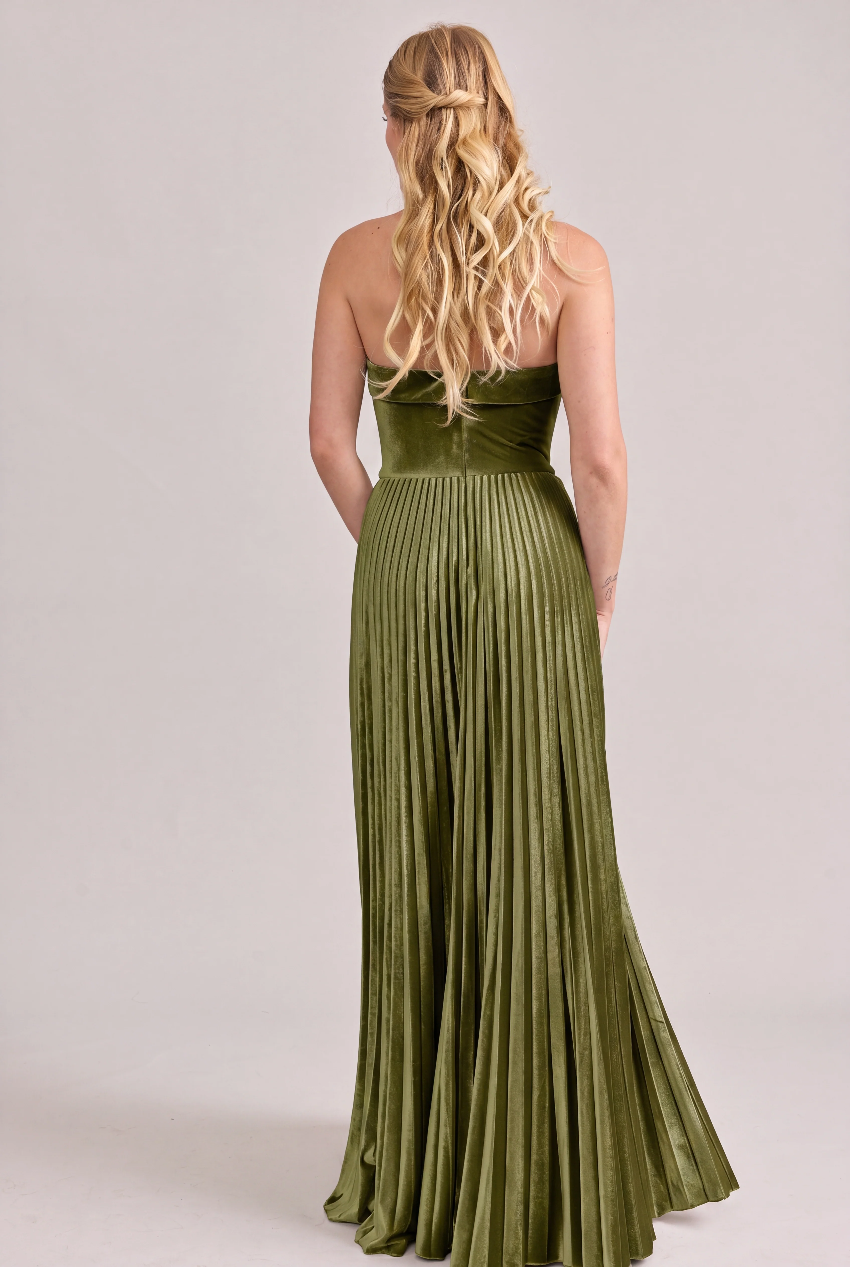 Saylor Velvet Pleated Dress | Made To Order - Image 31