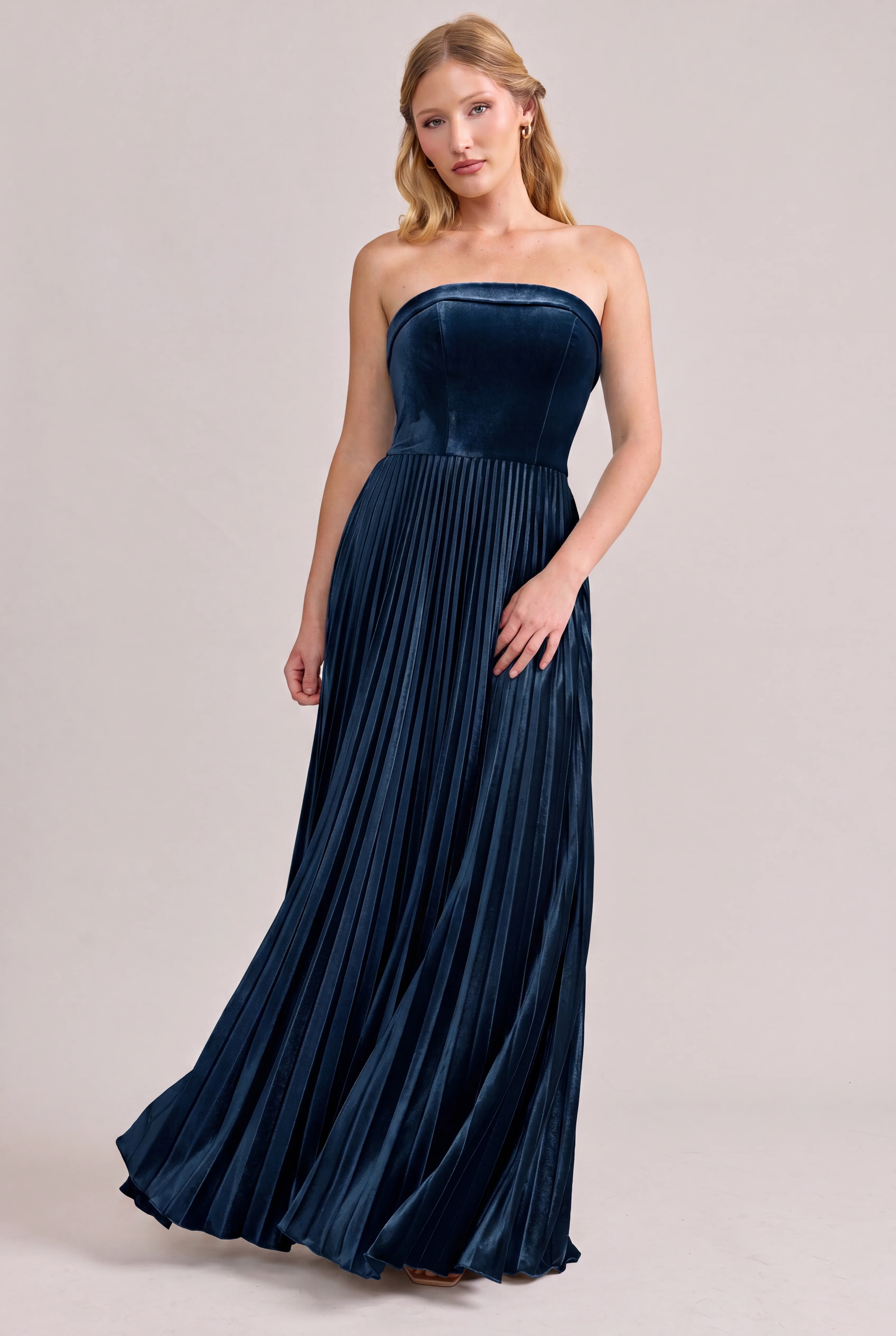 Saylor Velvet Pleated Dress | Made To Order - Image 33