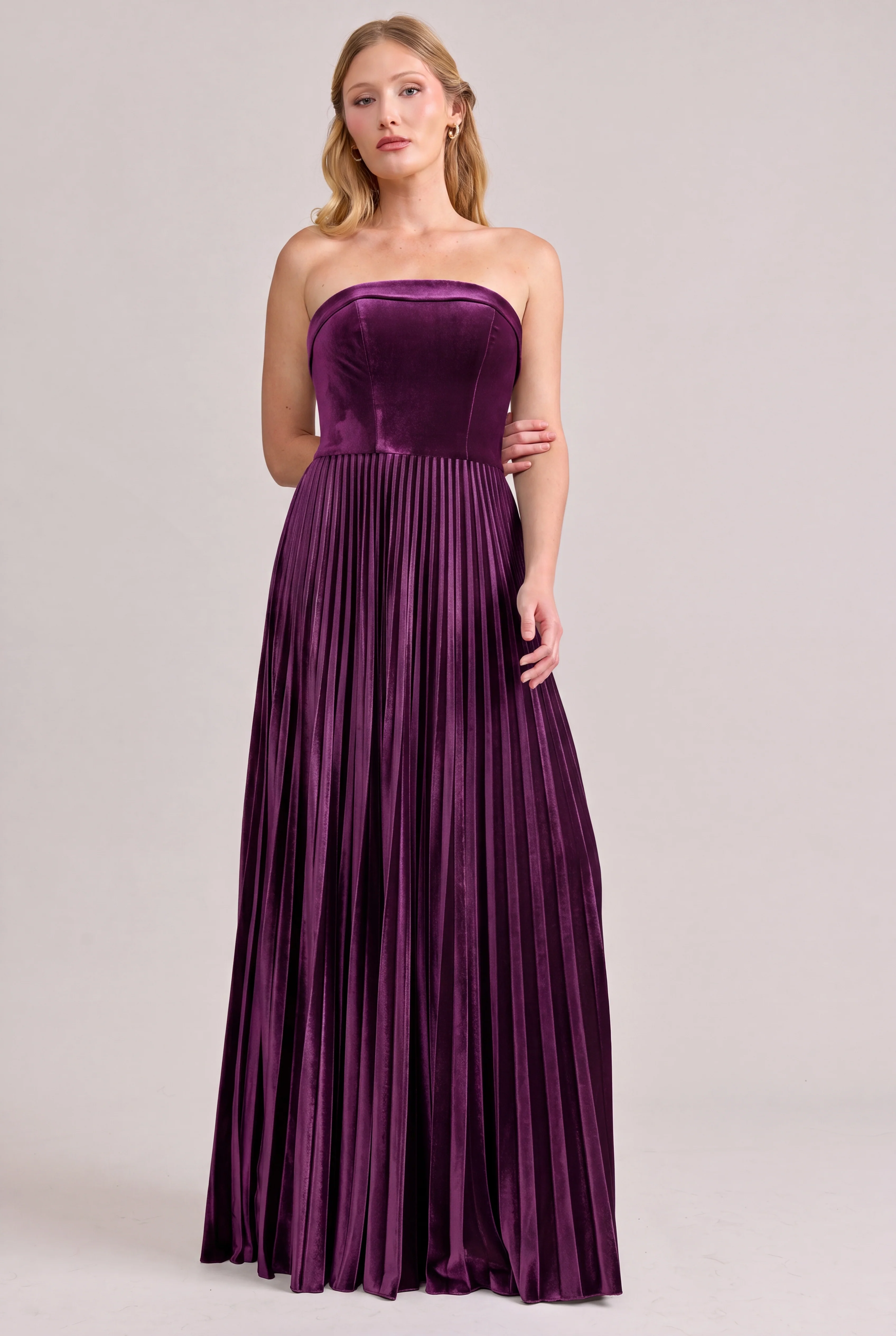 Saylor Velvet Pleated Dress | Made To Order - Image 36