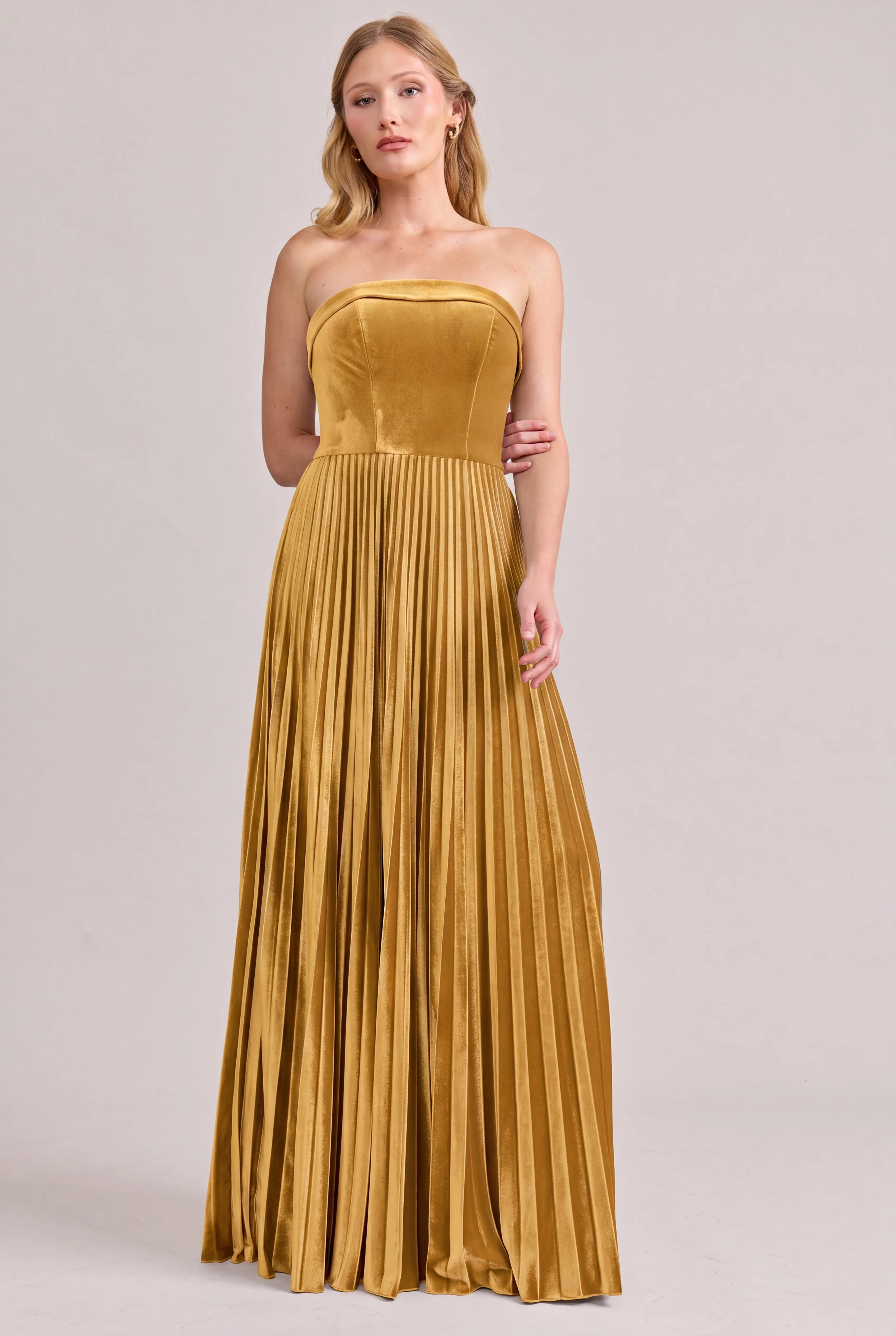 Saylor Velvet Pleated Dress | Made To Order - Image 39
