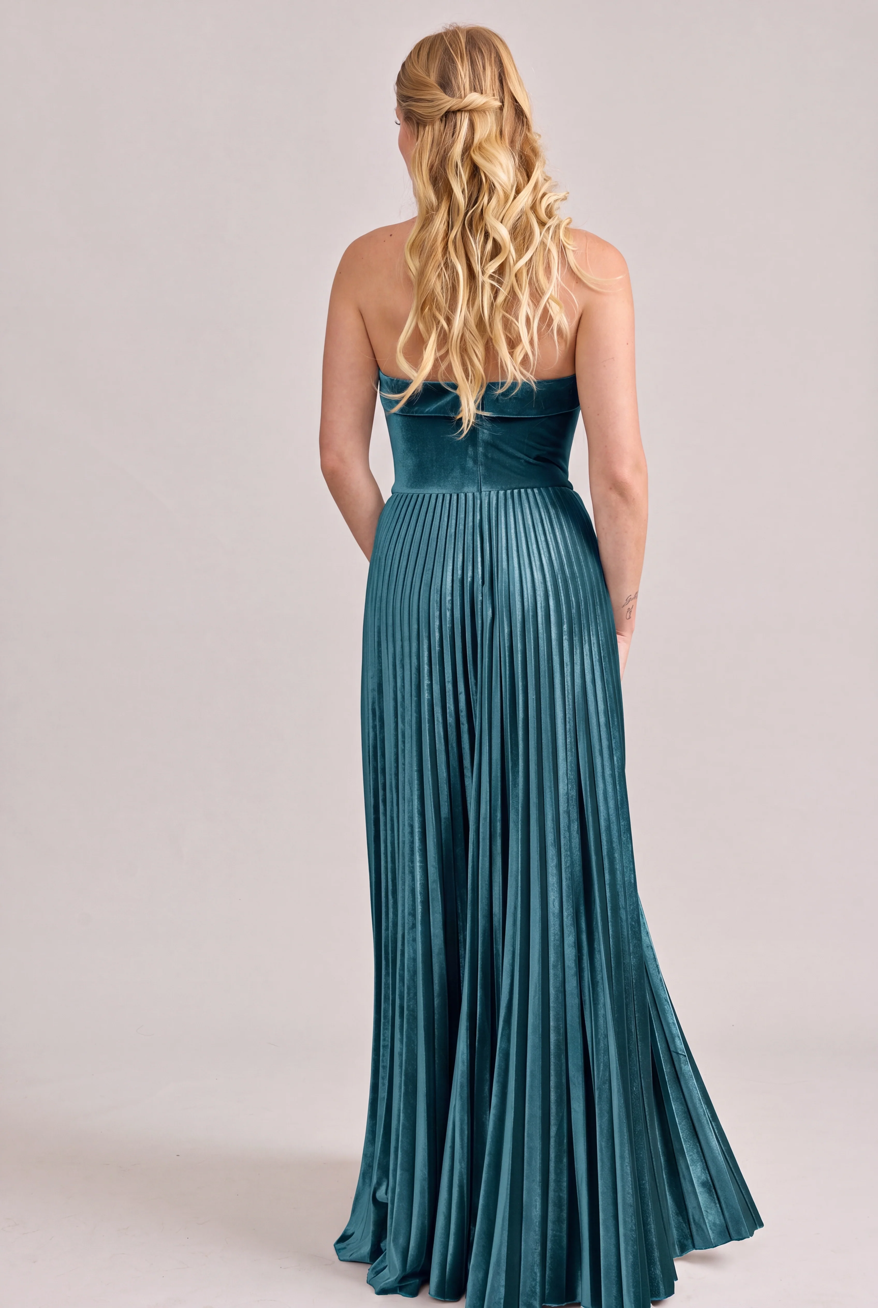Saylor Velvet Pleated Dress | Made To Order - Image 43