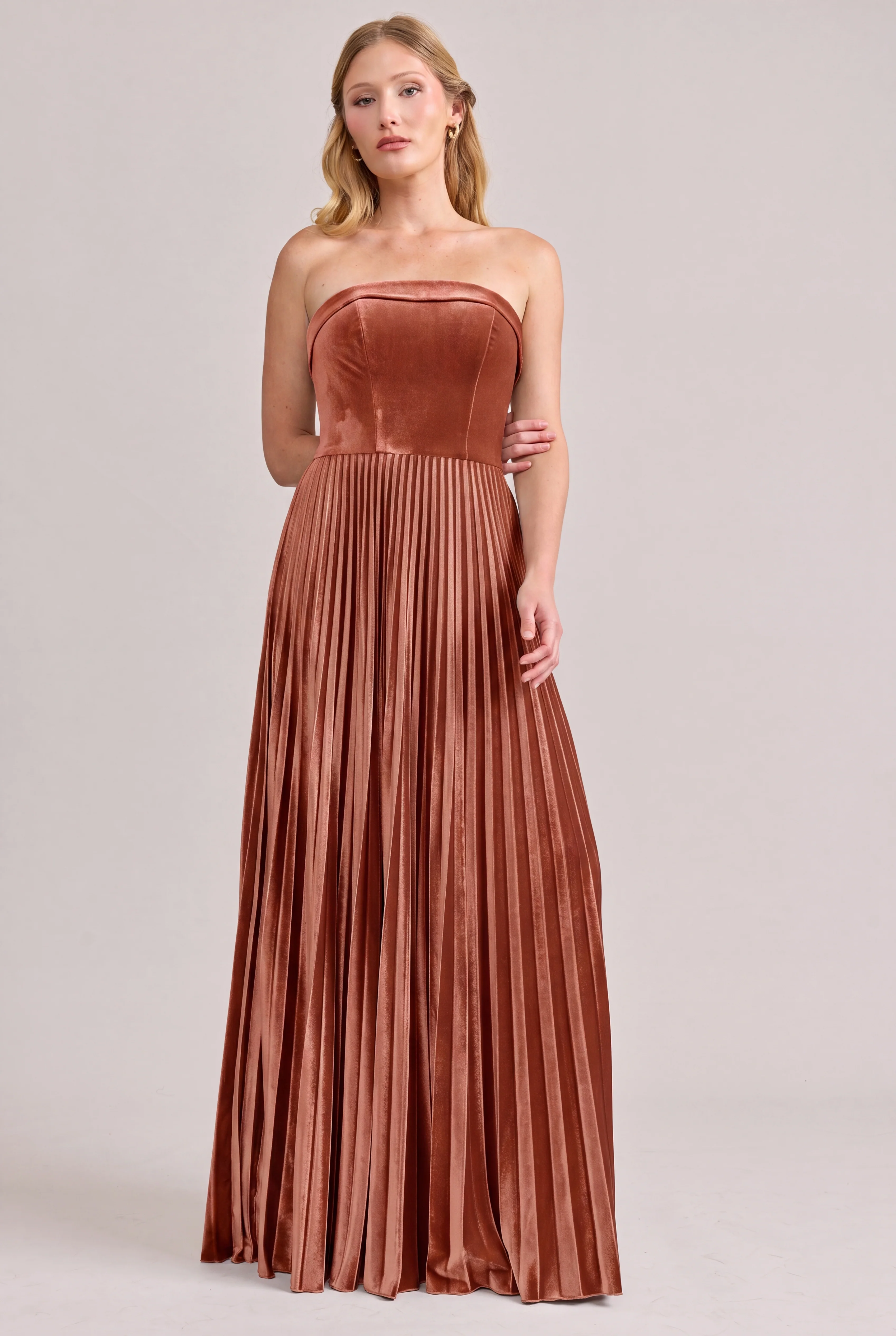 Saylor Velvet Pleated Dress | Made To Order - Image 53