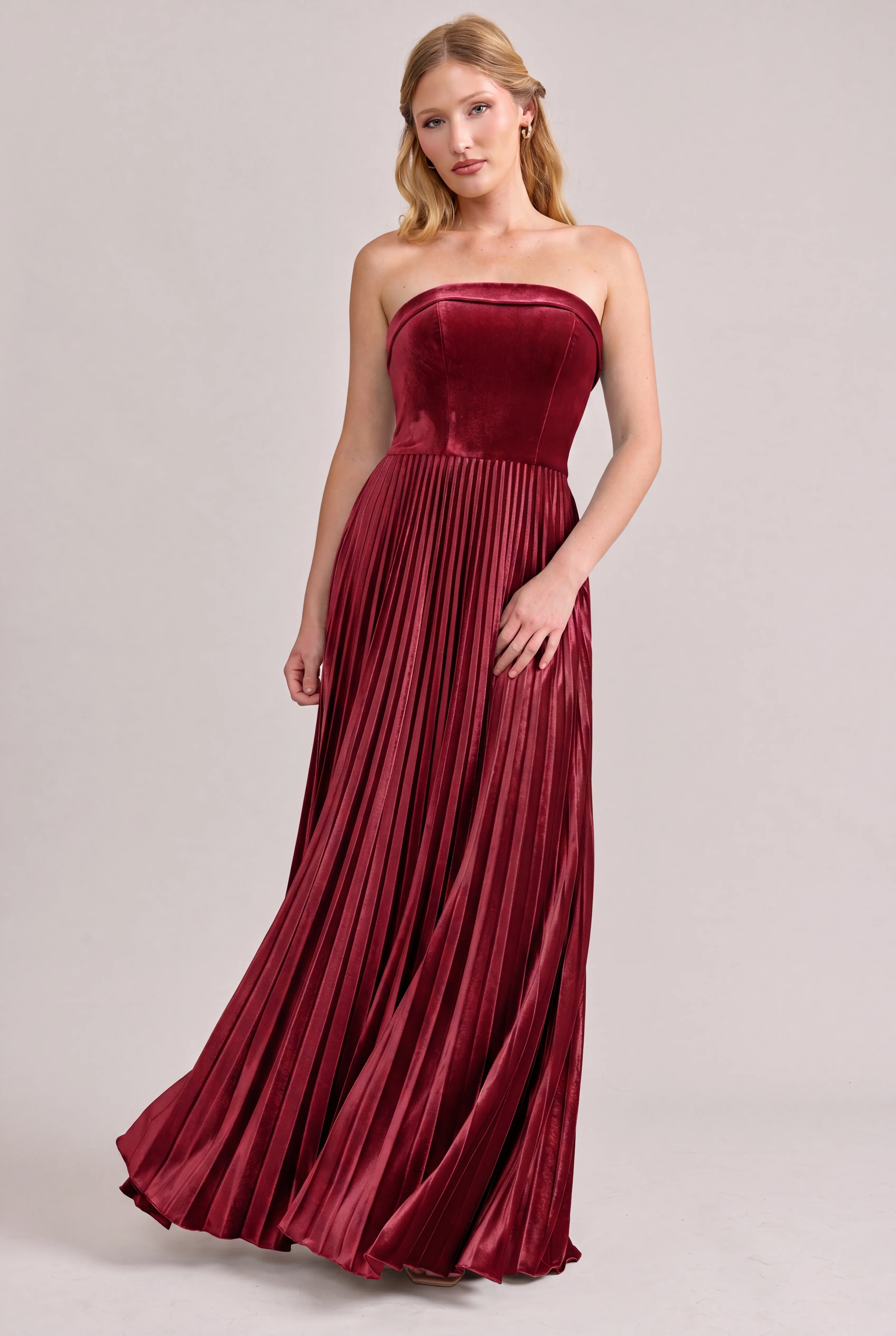 Saylor Velvet Pleated Dress | Made To Order - Image 55