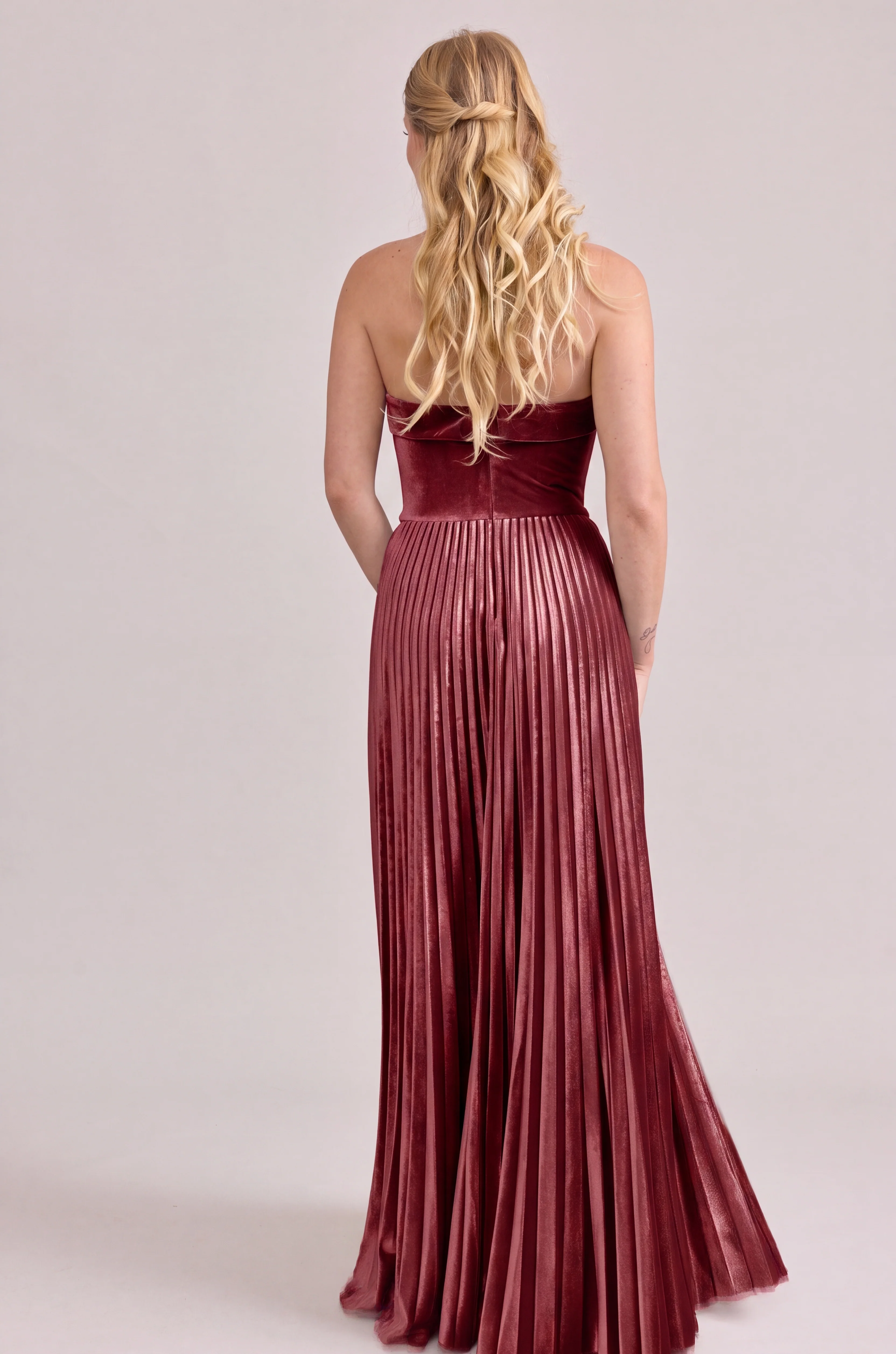 Saylor Velvet Pleated Dress | Made To Order - Image 57
