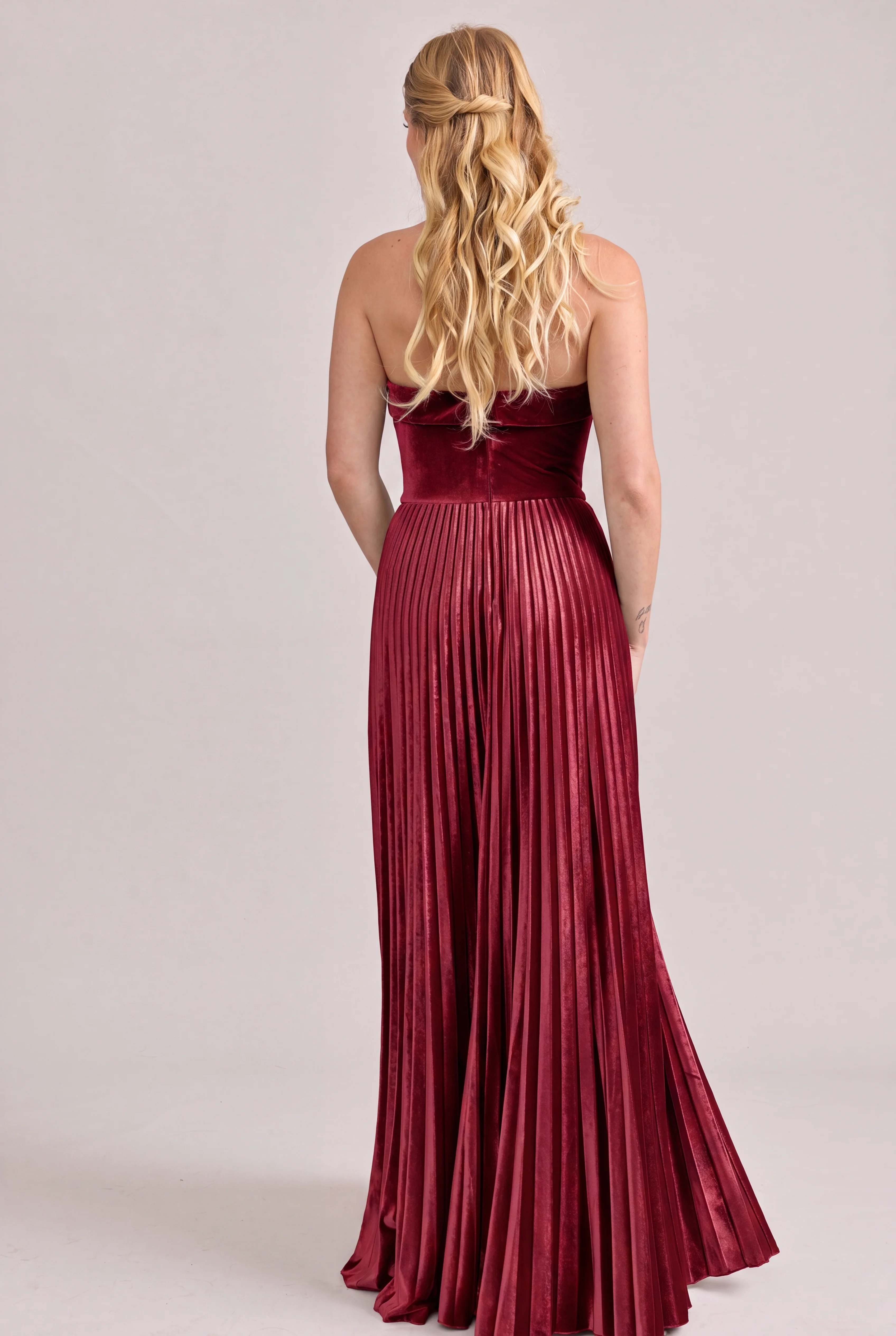 Saylor Velvet Pleated Dress | Made To Order - Image 59