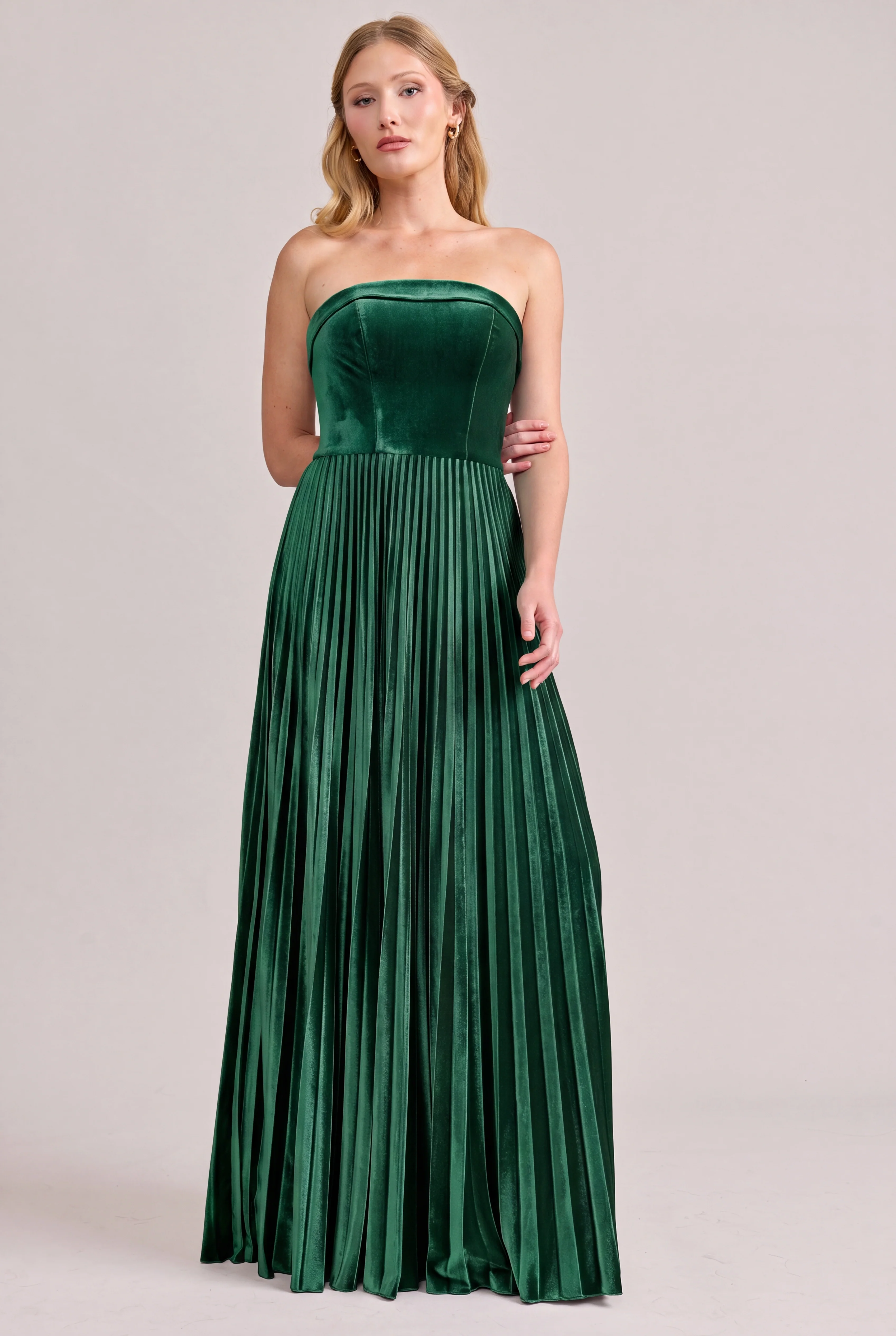 Saylor Velvet Pleated Dress | Made To Order - Image 61