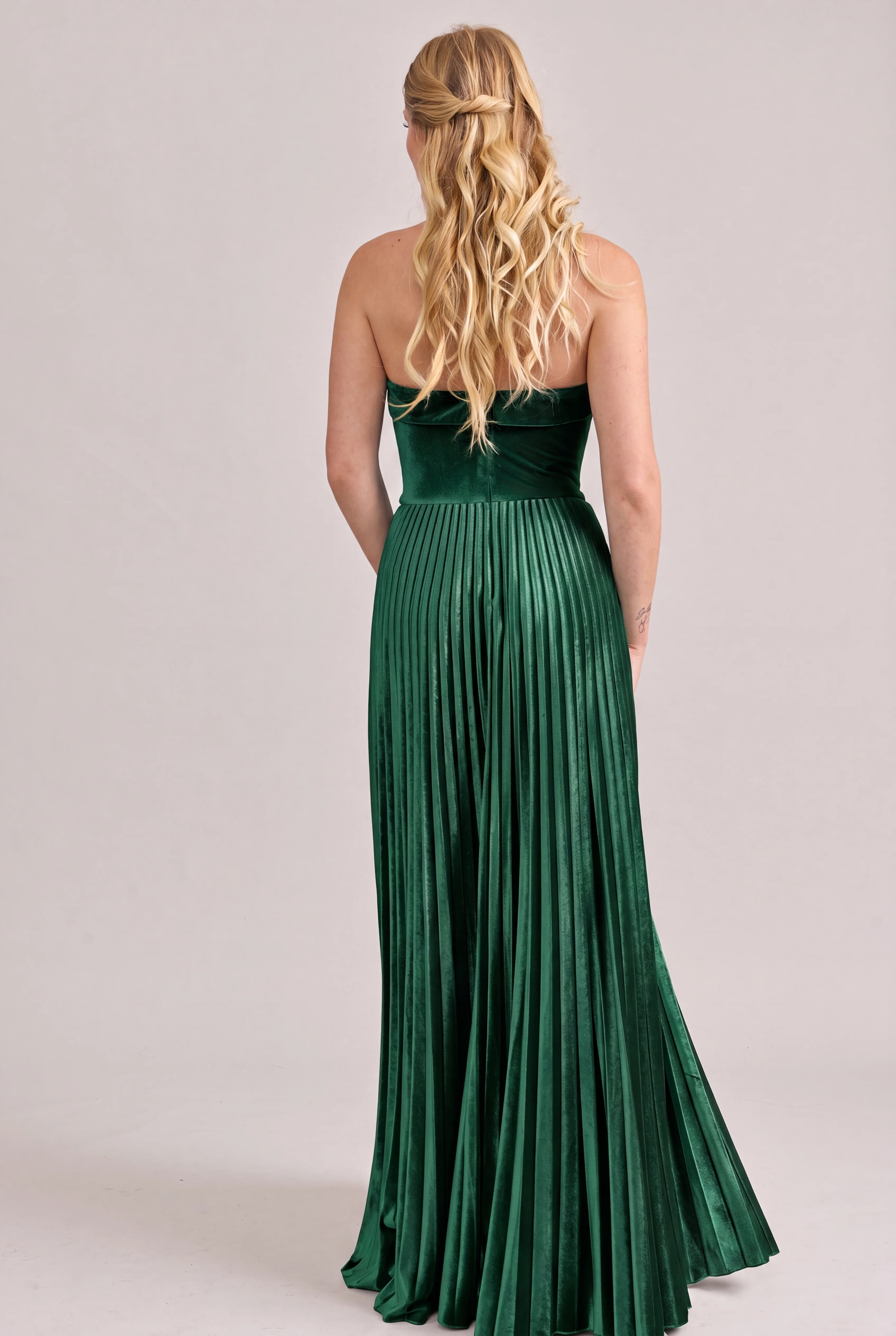 Saylor Velvet Pleated Dress | Made To Order - Image 62
