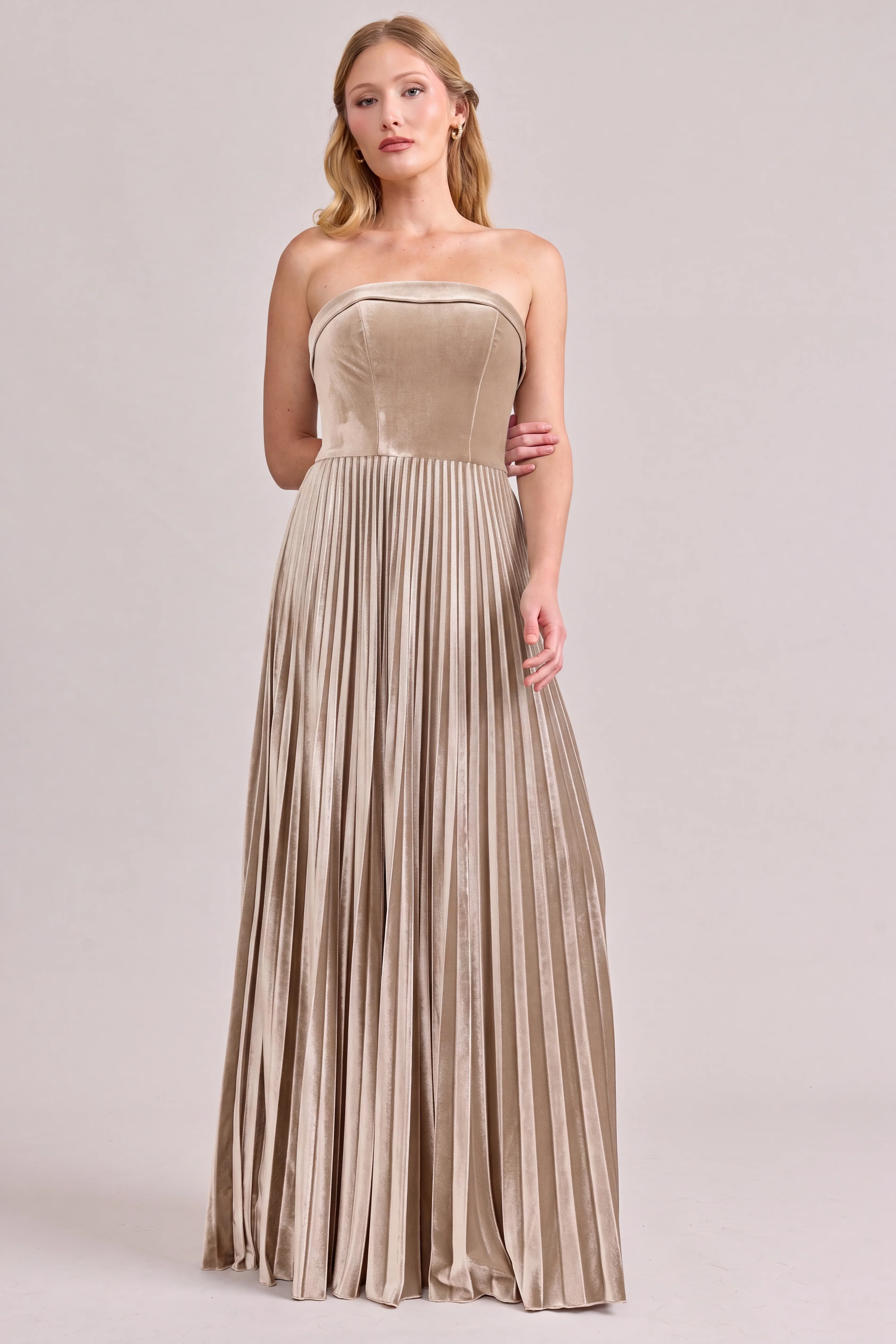 Saylor Velvet Pleated Dress | Made To Order - Image 64