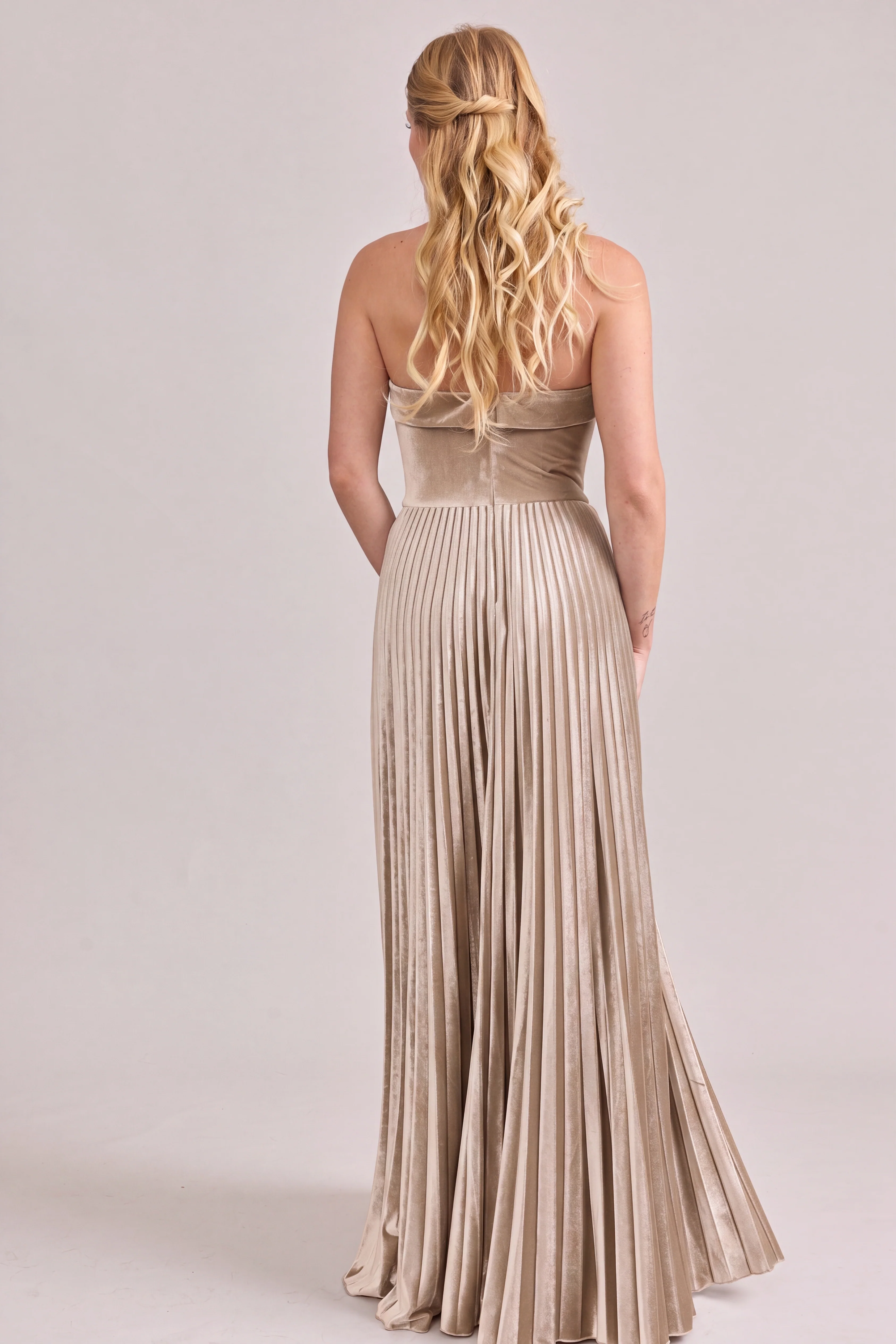 Saylor Velvet Pleated Dress | Made To Order - Image 65