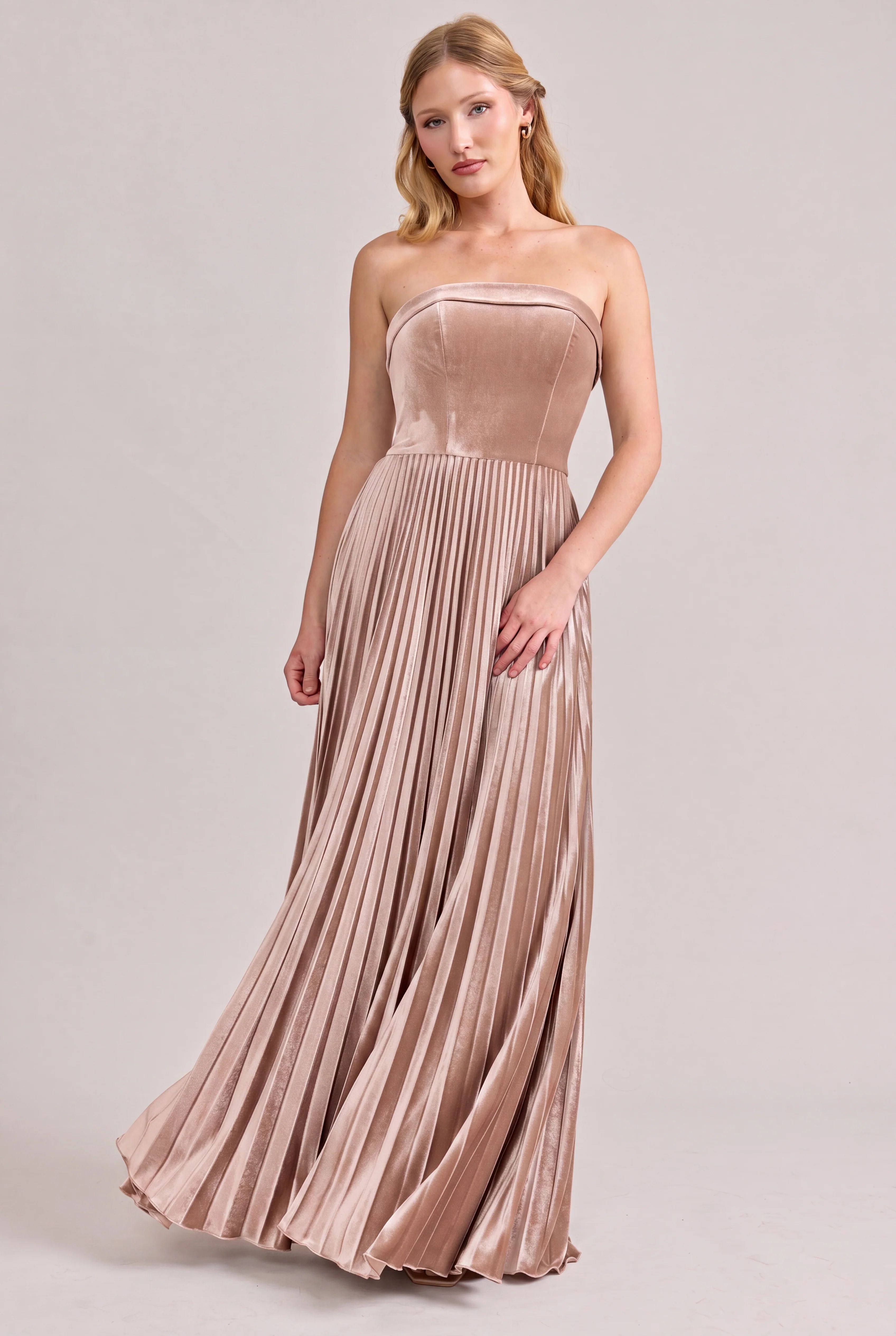 Saylor Velvet Pleated Dress | Made To Order - Image 66