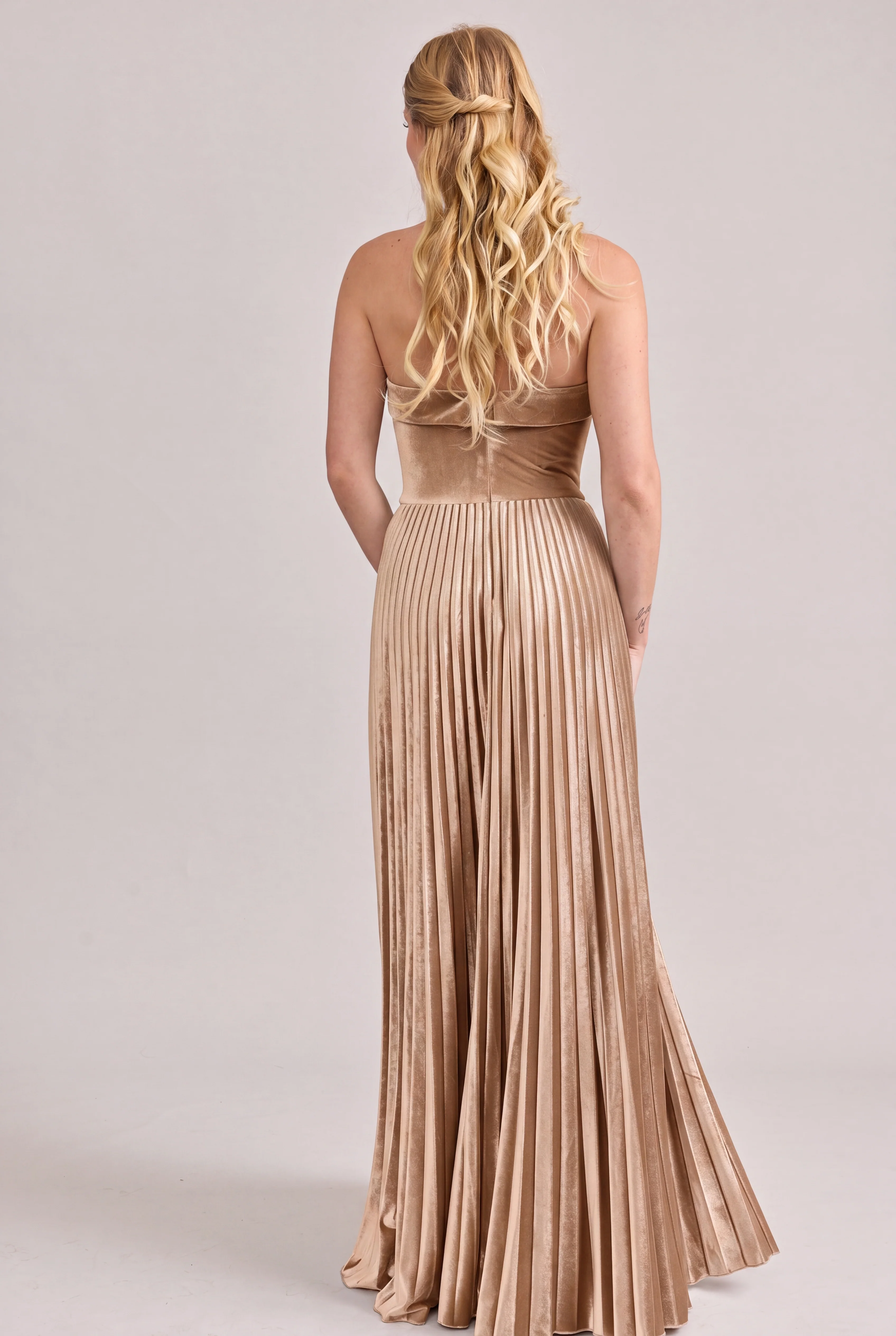 Saylor Velvet Pleated Dress | Made To Order - Image 68