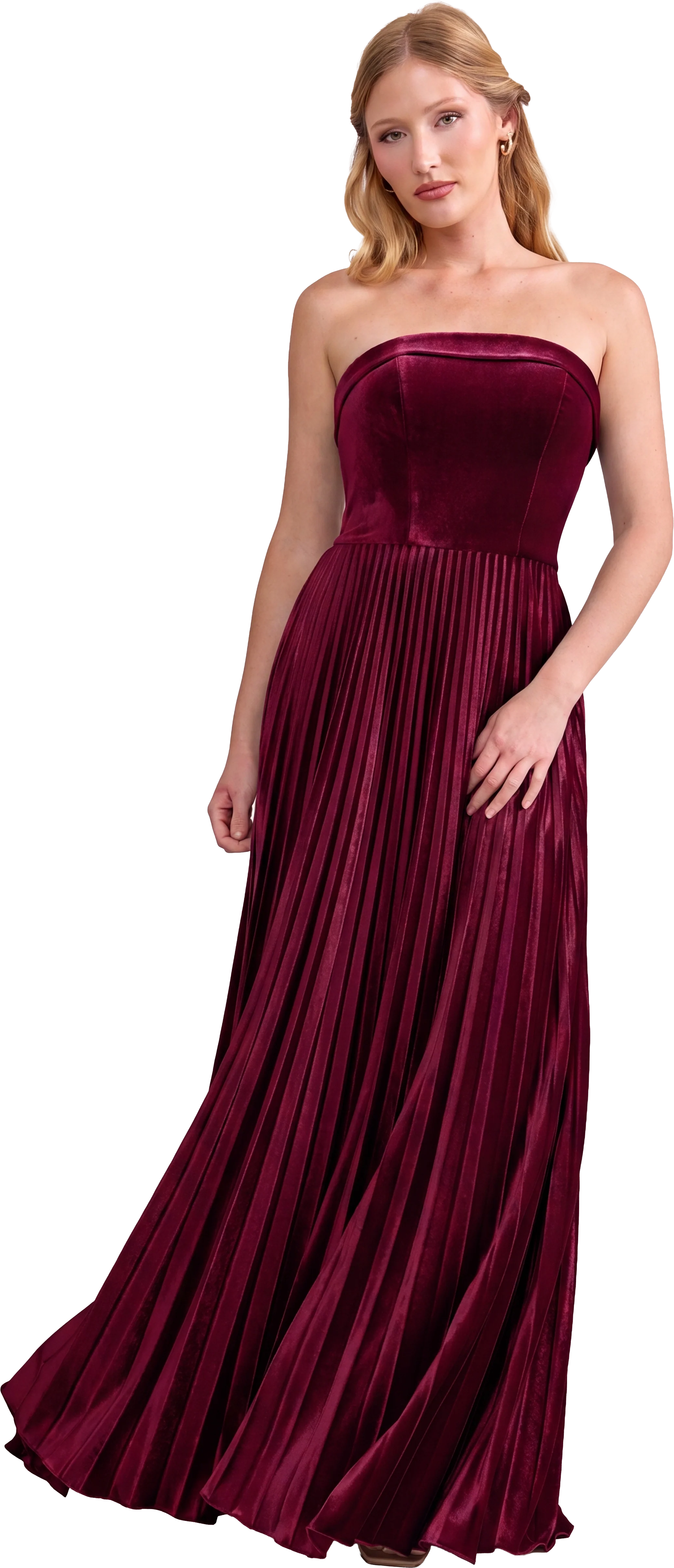 Saylor Velvet Pleated Dress | Made To Order - Image 70