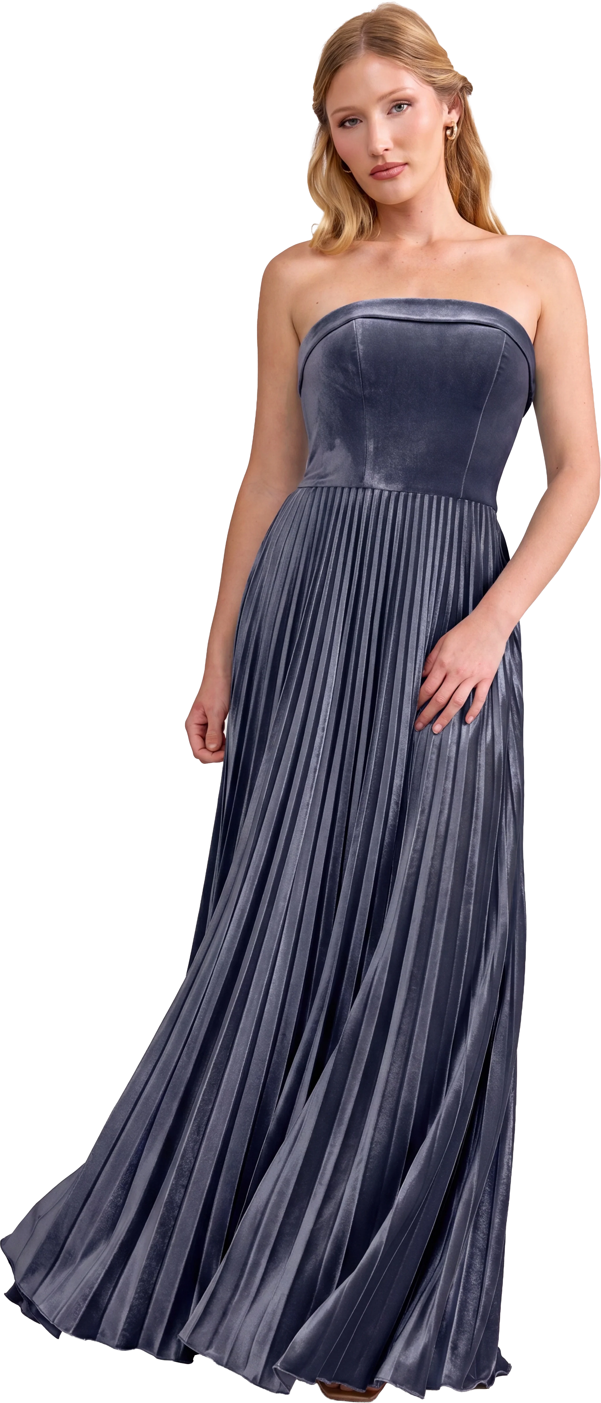 Saylor Velvet Pleated Dress | Made To Order - Image 77