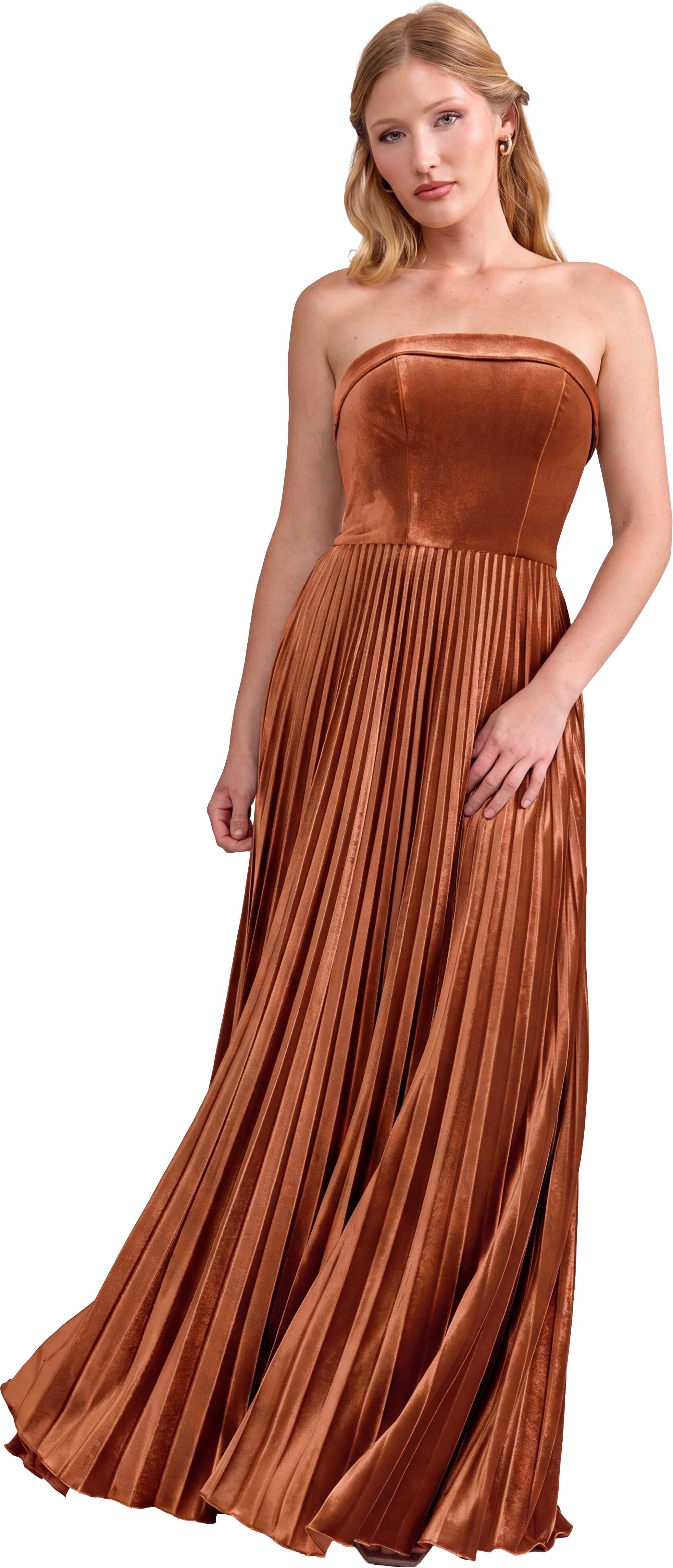 Saylor Velvet Pleated Dress | Made To Order - Image 85