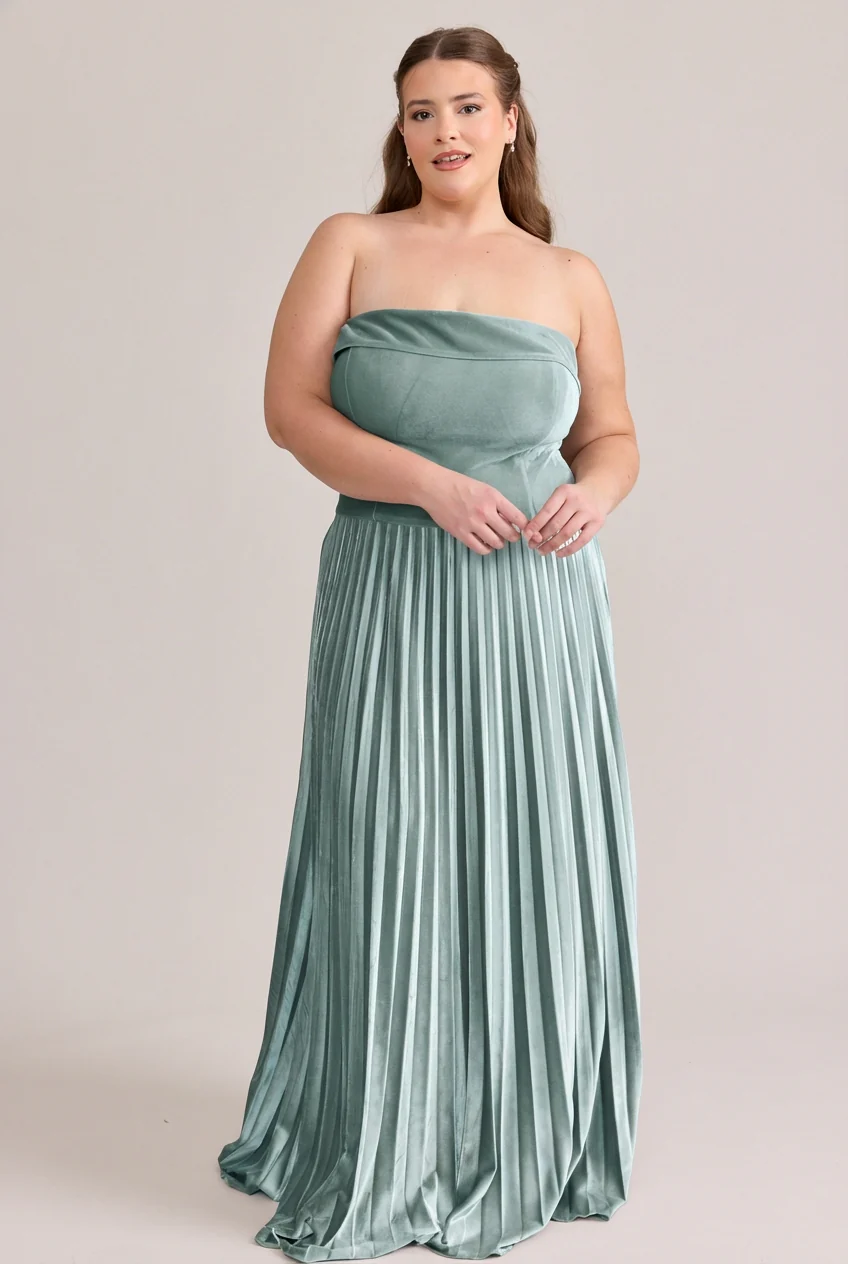 Saylor Velvet Pleated Dress | Made To Order - Image 9