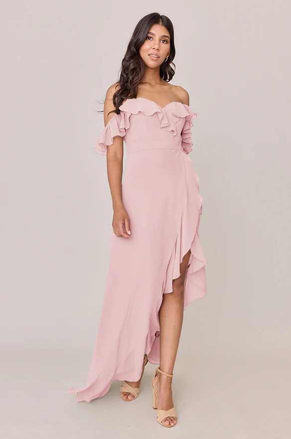Scarlet Chiffon Dress | Made To Order - Image 36