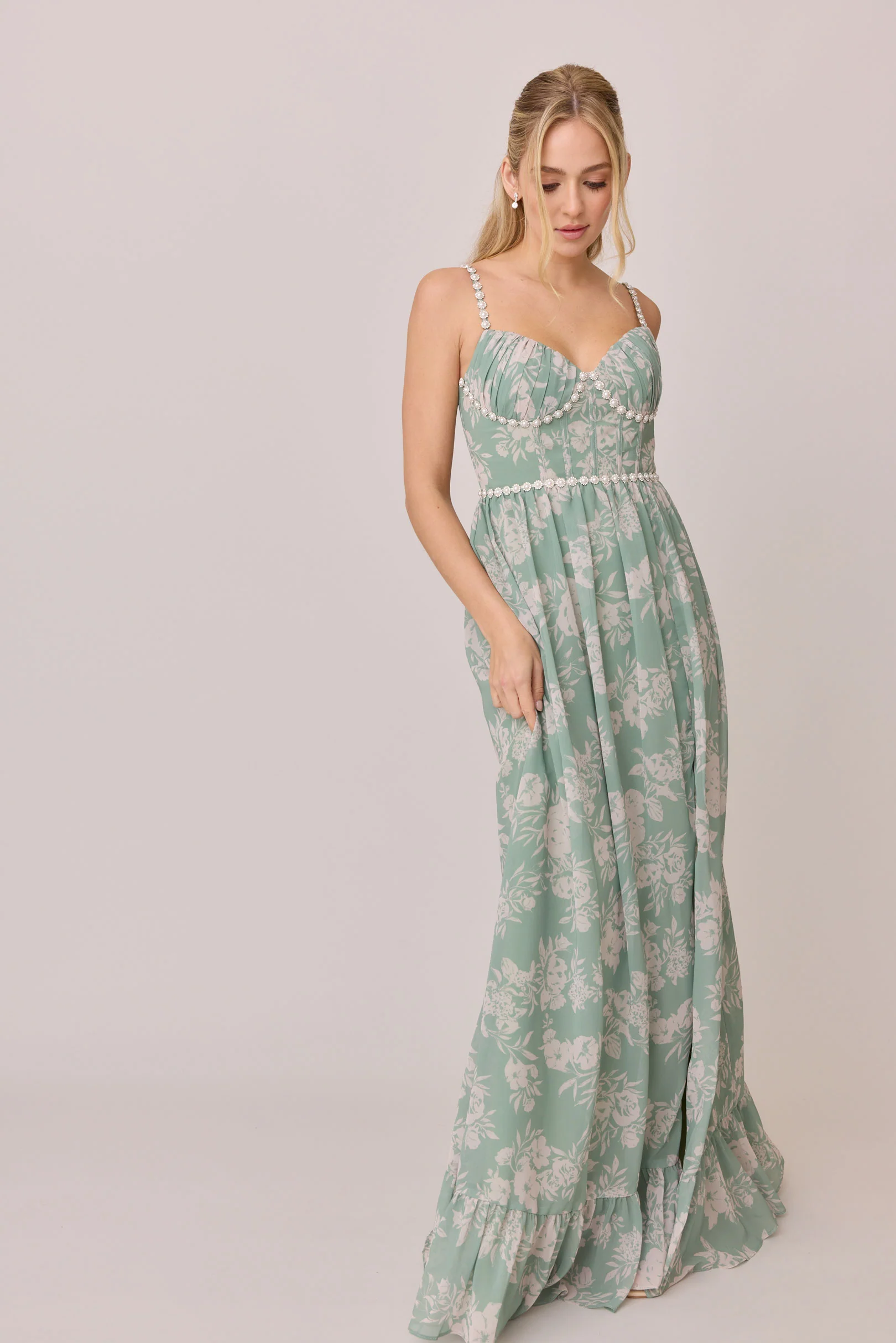 Shylah Luxe Chiffon Floral Print Dress | Made To Order