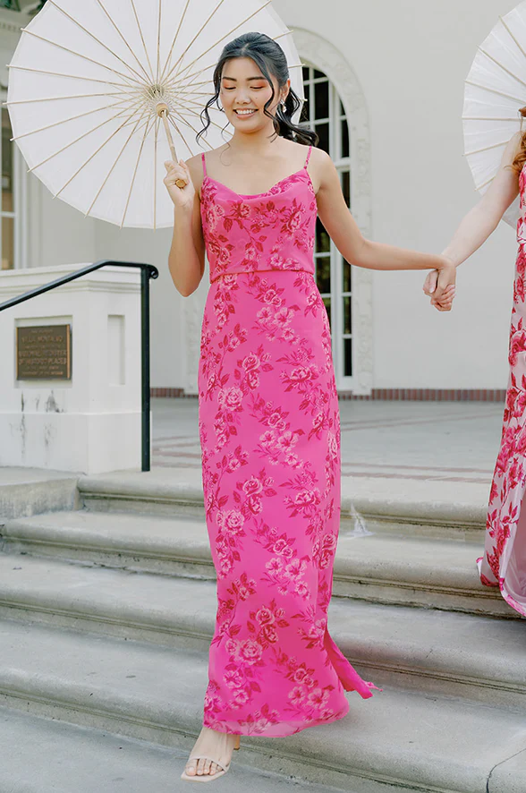 Skye Chiffon Floral Print Dress | Made To Order - Image 5