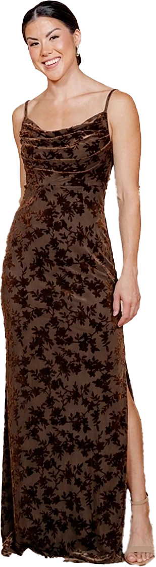 Skye Floral Burnout Velvet Dress | Made To Order - Image 35