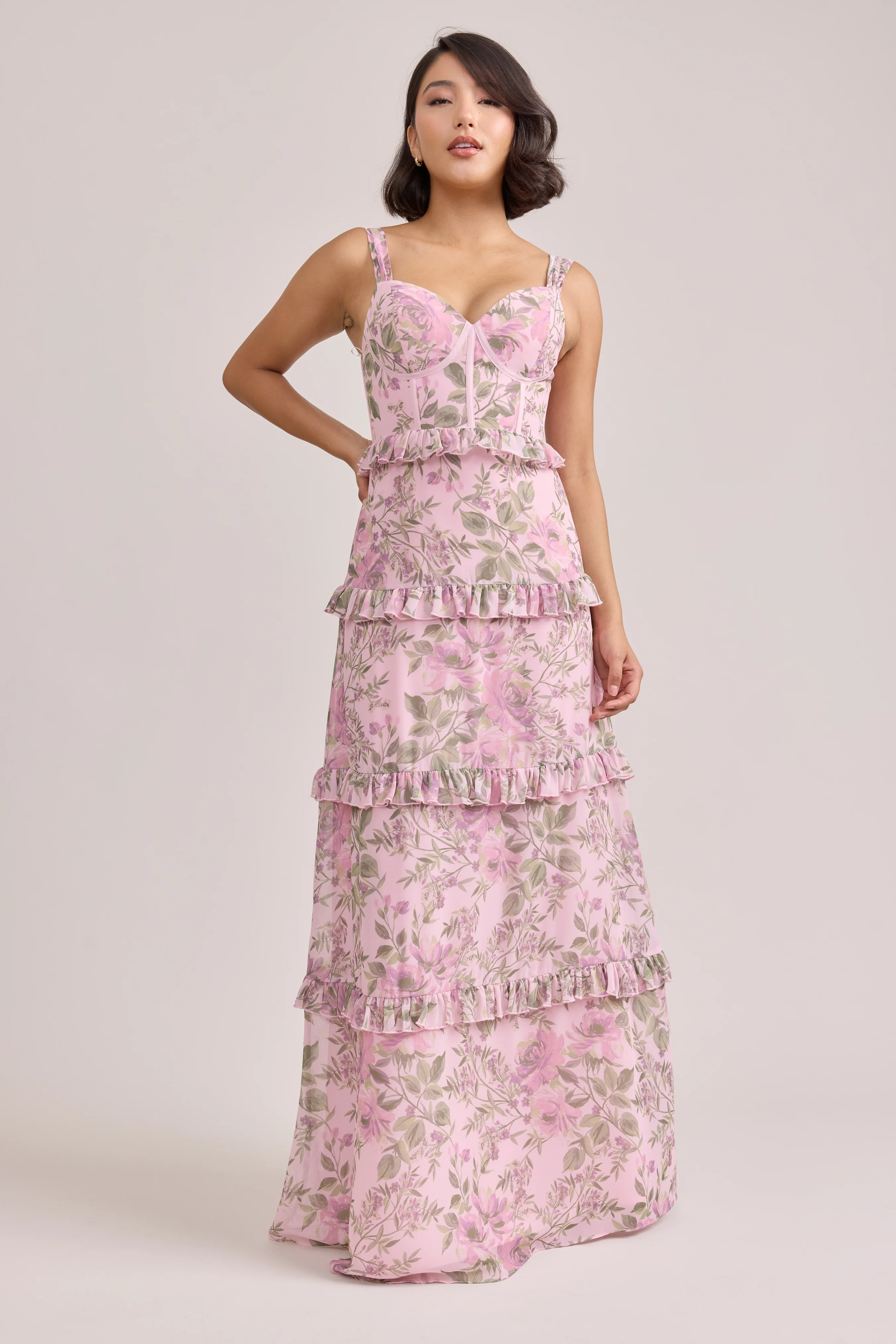 Sloane Chiffon Floral Print Dress | Made To Order - Image 20