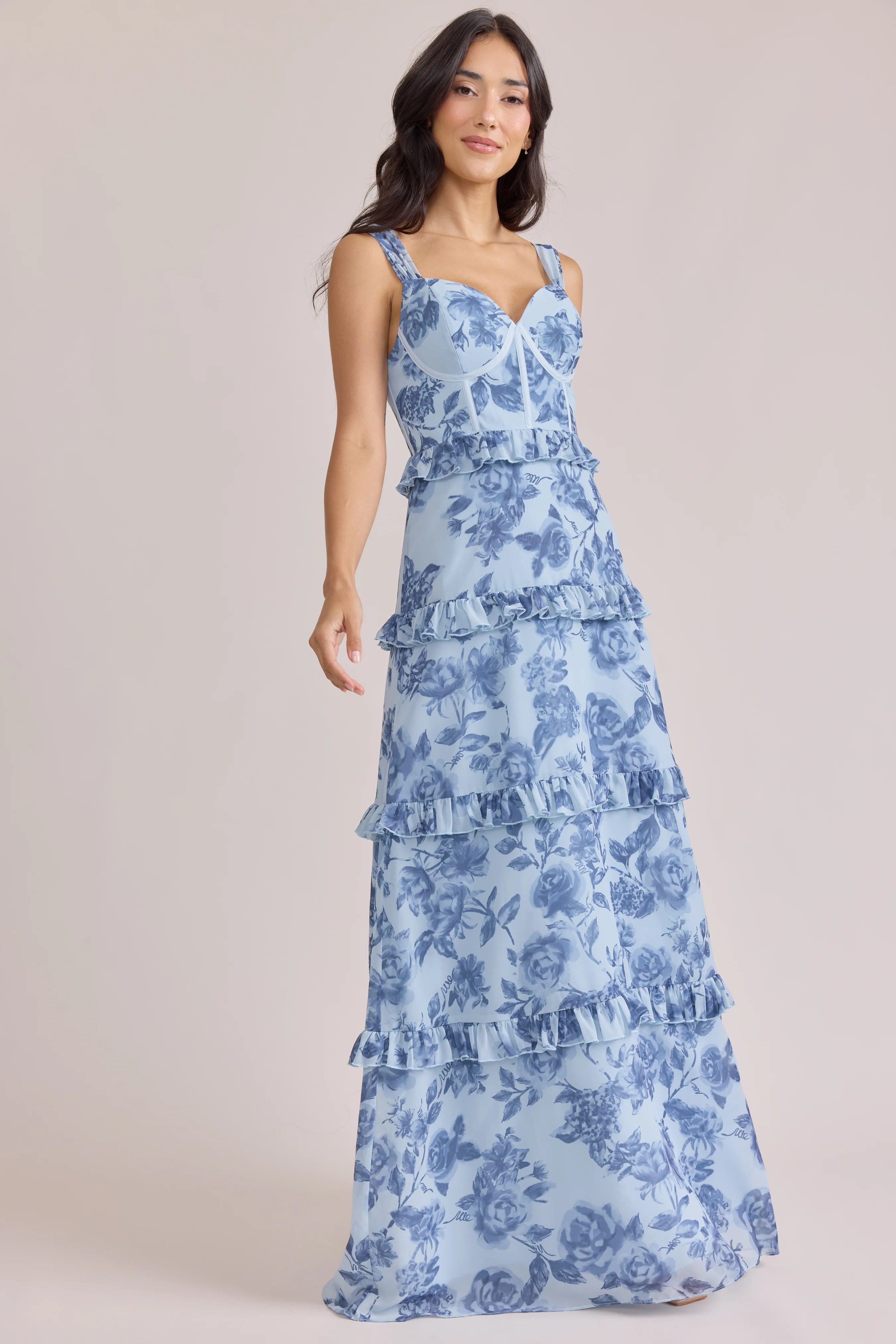 Sloane Chiffon Floral Print Dress | Made To Order - Image 3
