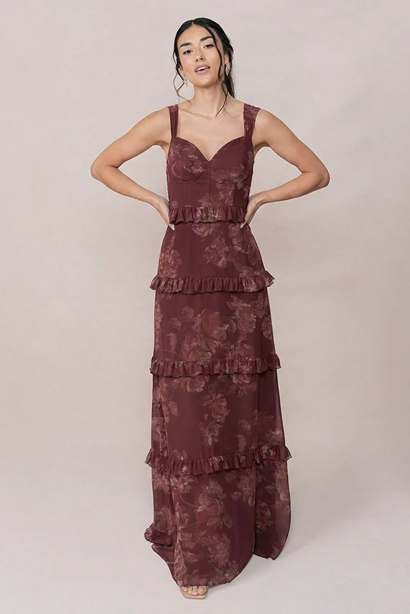 Sloane Chiffon Floral Print Dress | Made To Order - Image 83