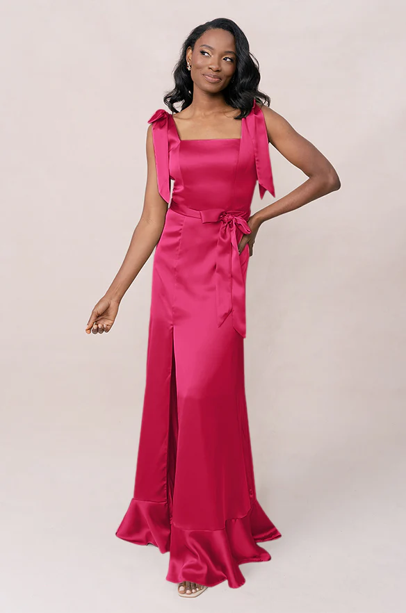 Stevie Satin Dress | Made To Order - Image 122