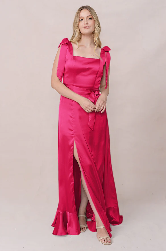 Stevie Satin Dress | Made To Order - Image 124