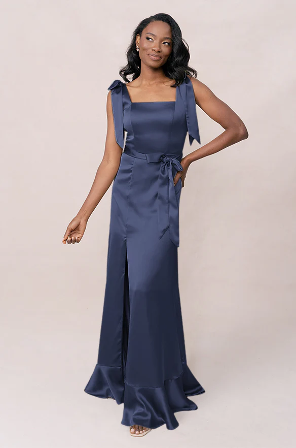 Stevie Satin Dress | Made To Order - Image 125